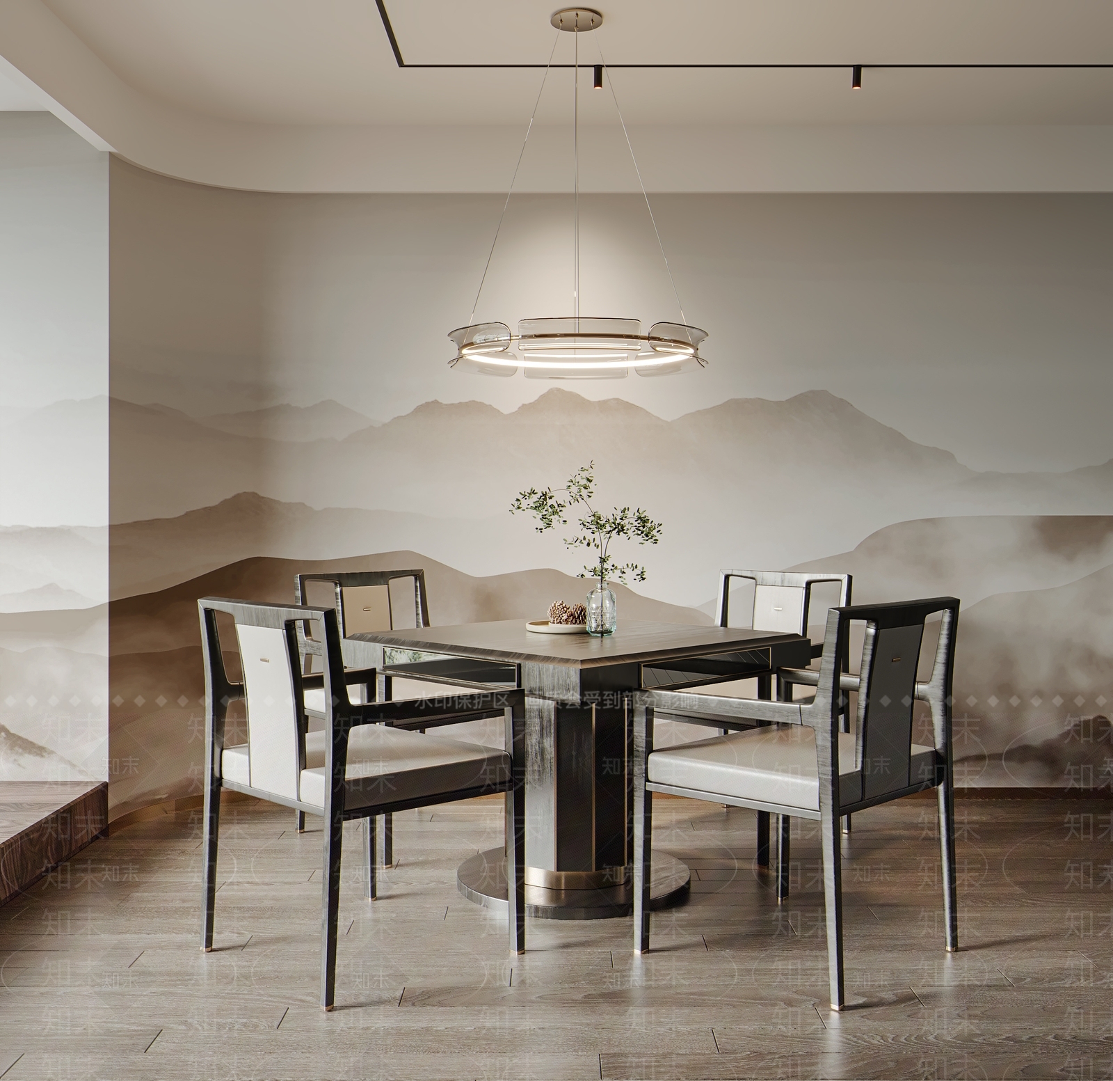 新中式棋牌桌麻将桌3D模型下载【ID:1183322227】