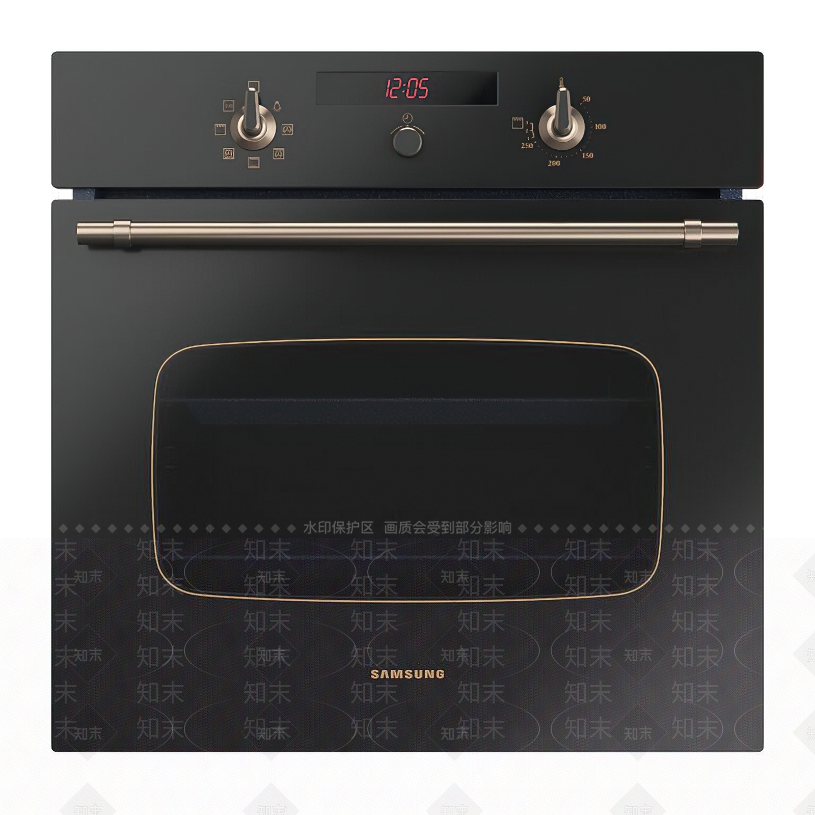 现代烤箱3D模型渲染效果图