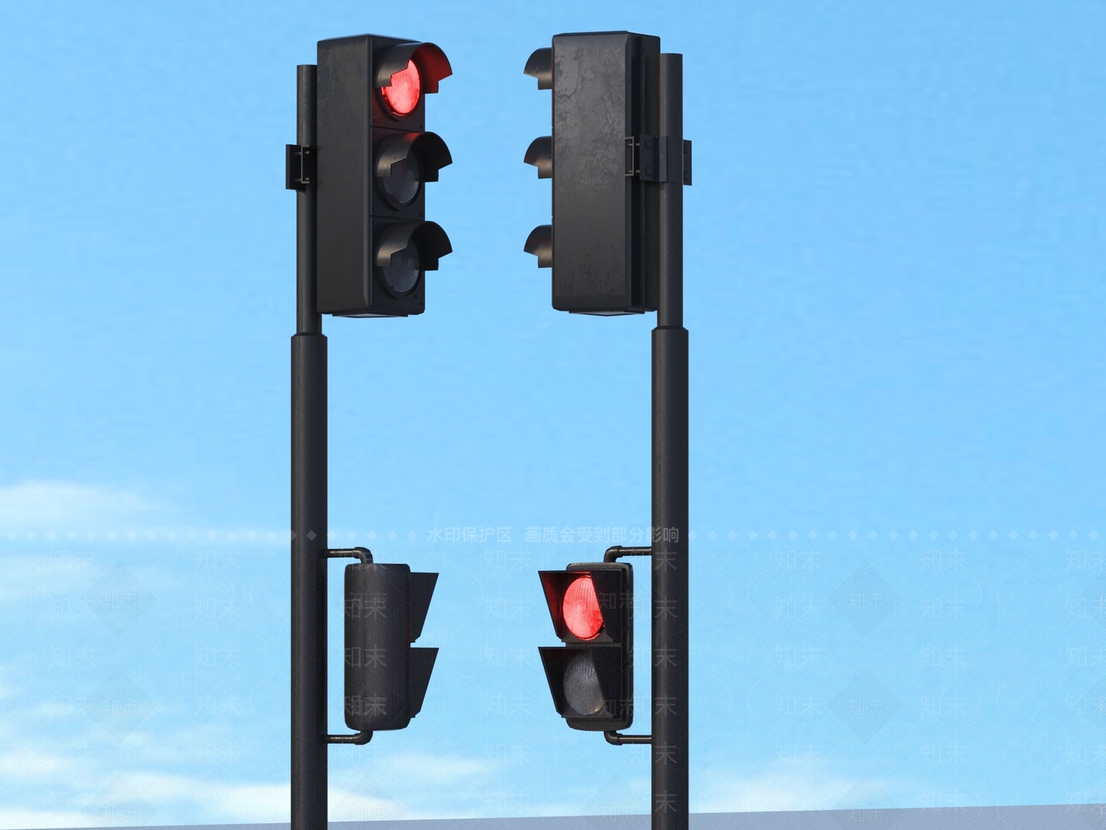 现代其他户外灯3D模型下载【ID:1183338651】