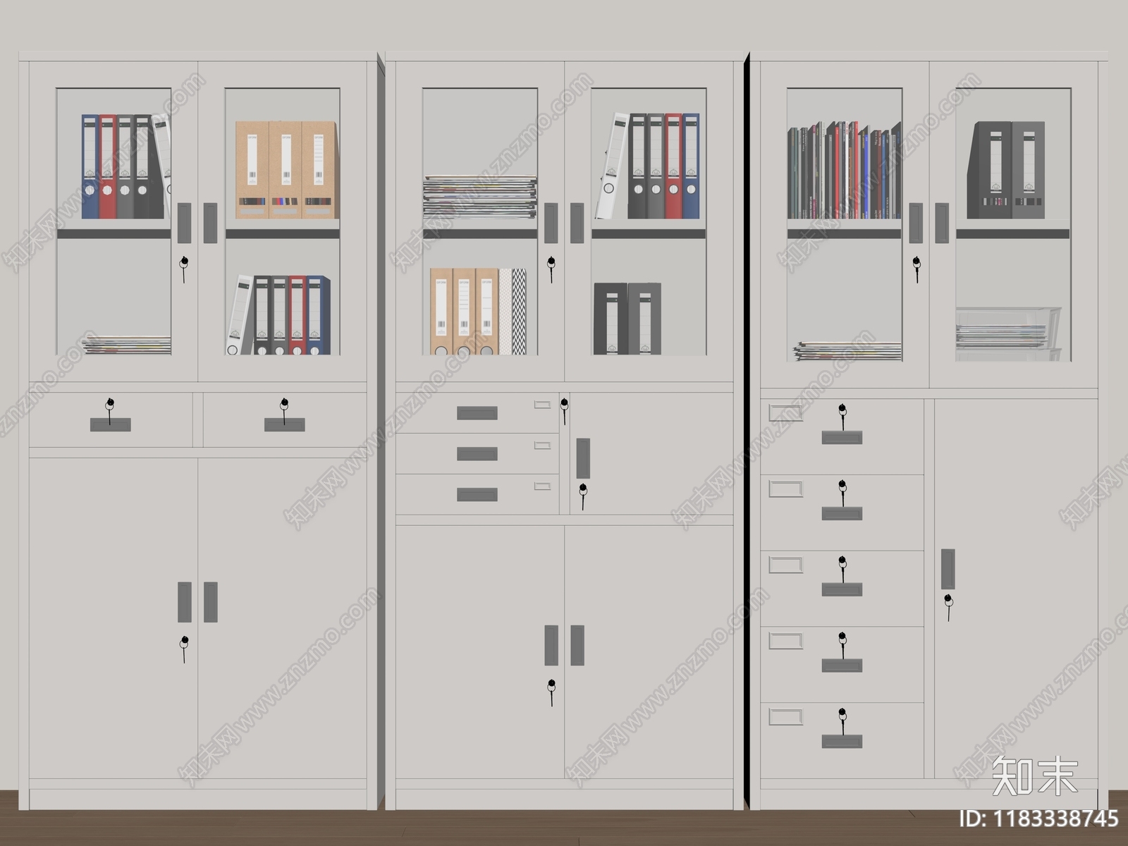 现代文件柜SU模型下载【ID:1183338745】