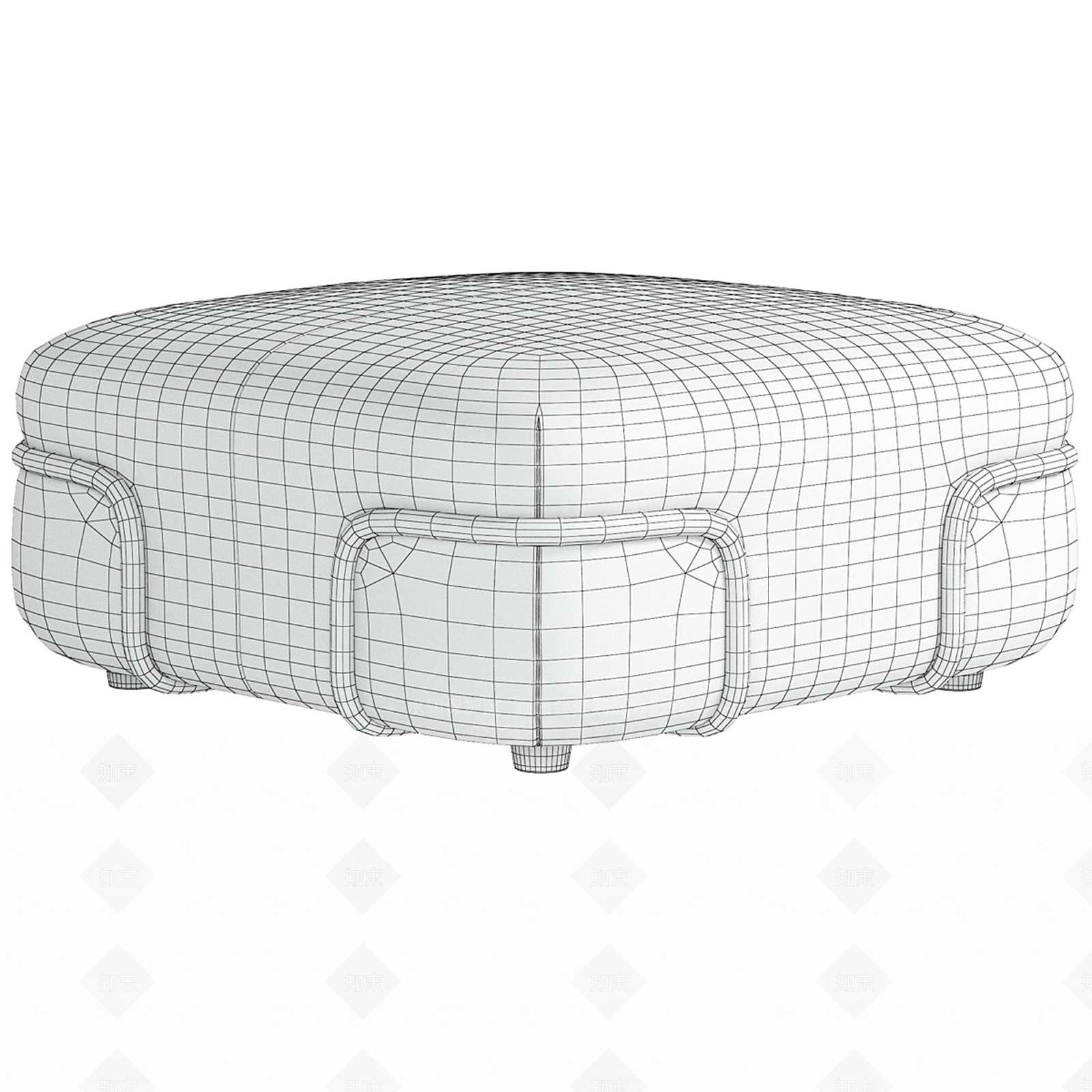 现代轻奢沙发凳3D模型下载【ID:1183340003】