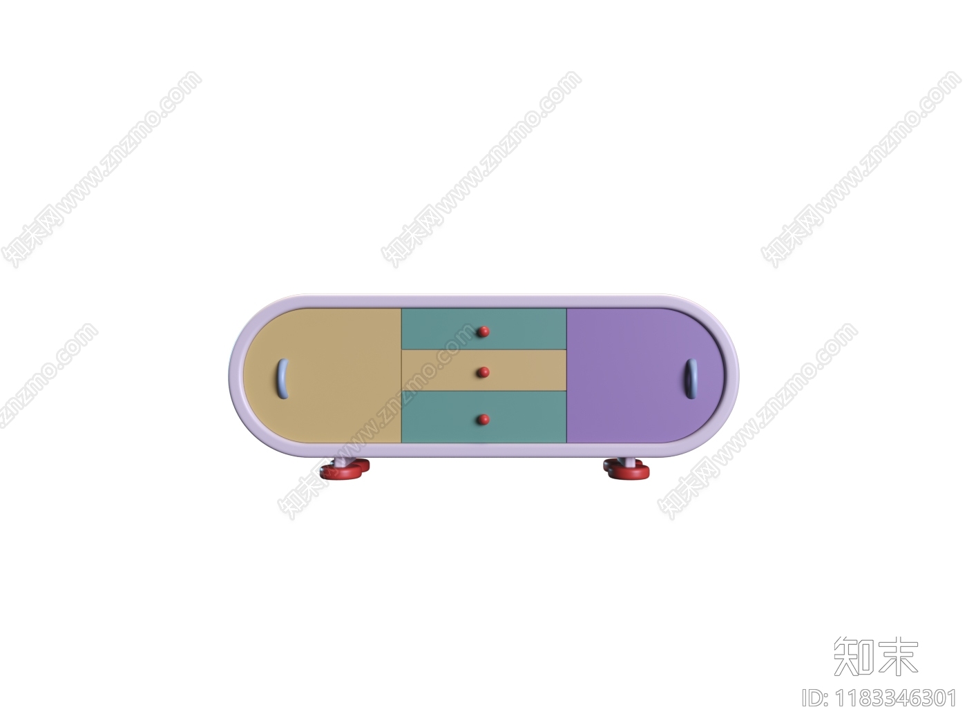 现代电视柜3D模型下载【ID:1183346301】