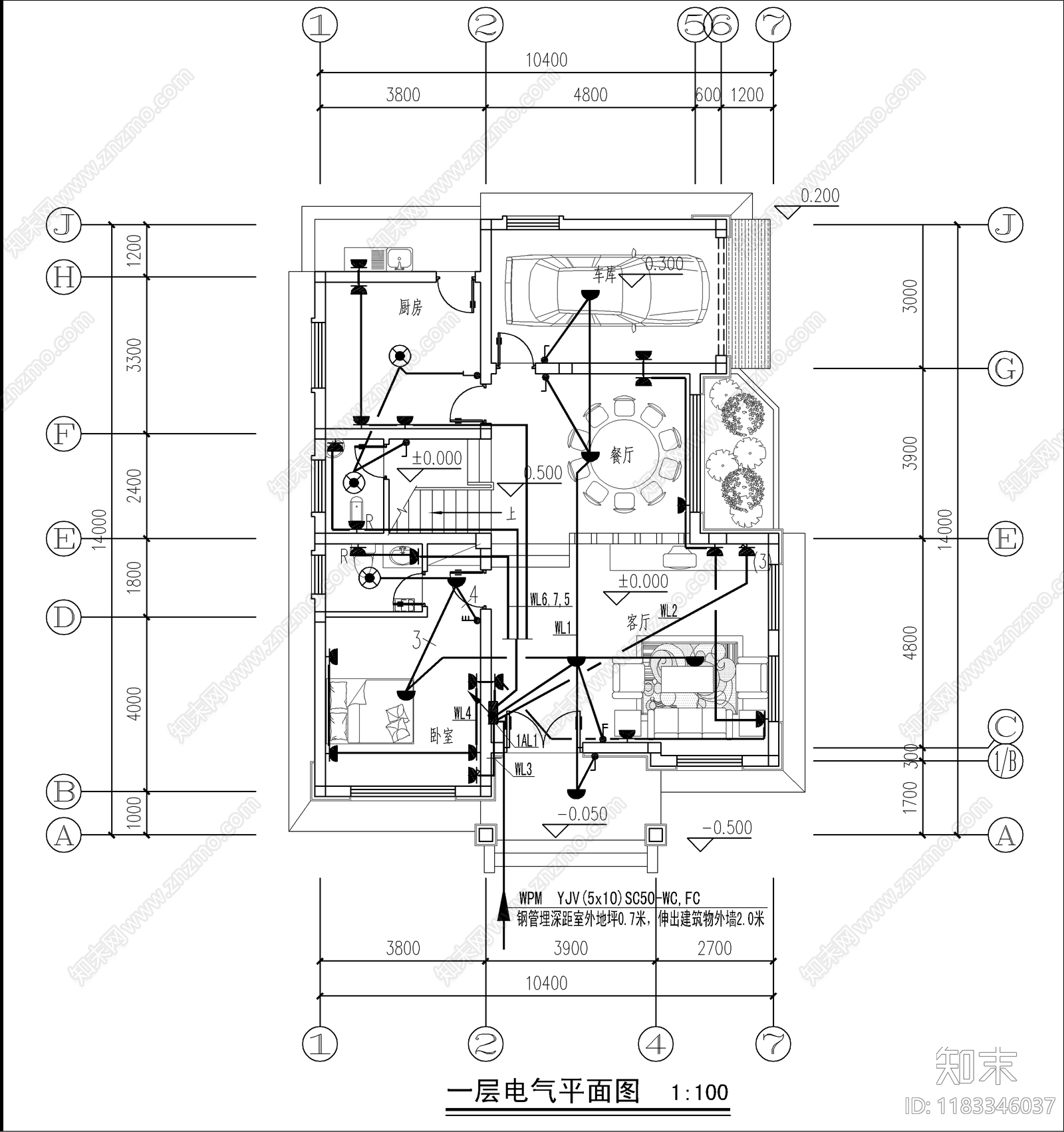 电气图cad施工图下载【ID:1183346037】