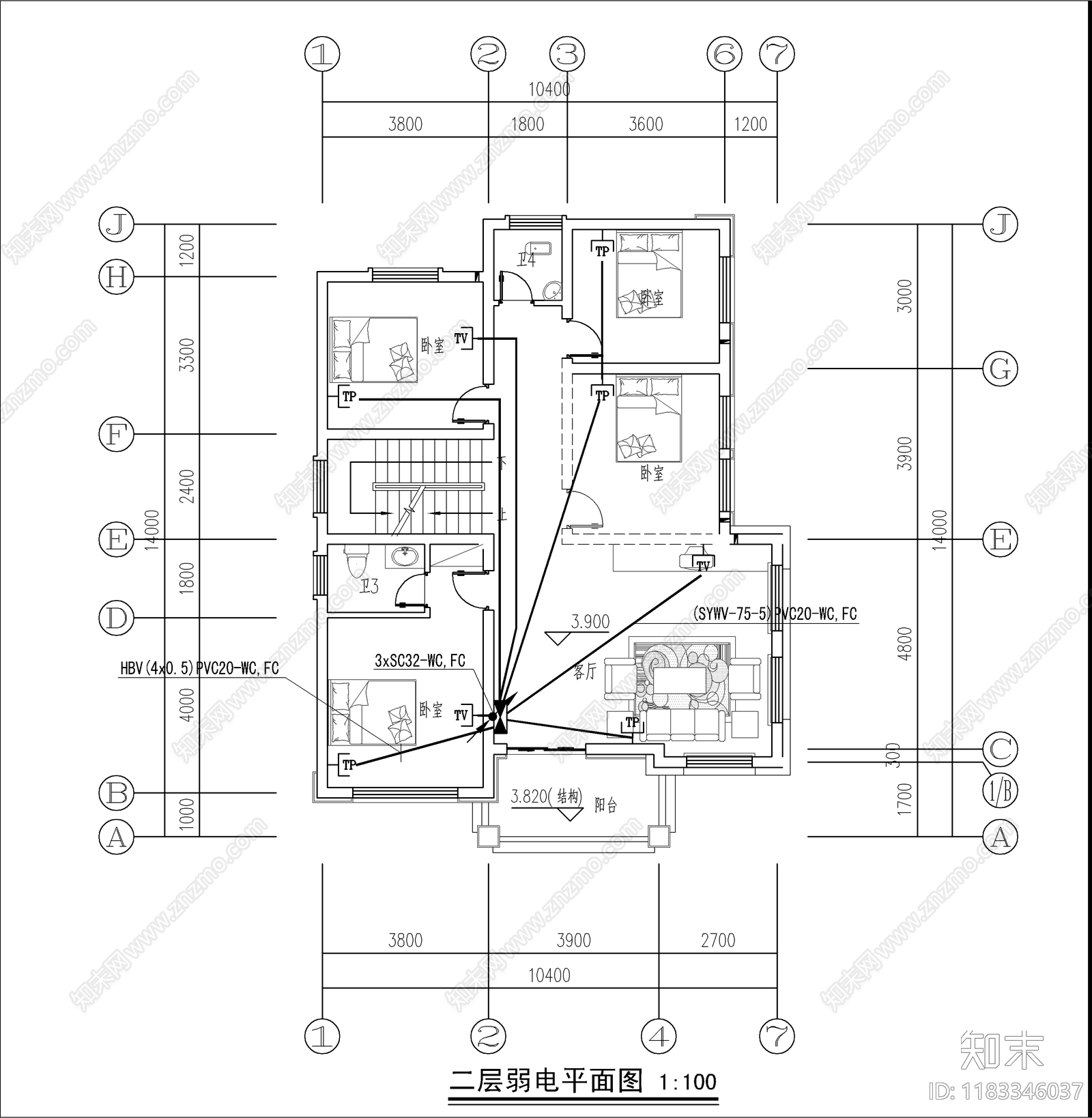 电气图cad施工图下载【ID:1183346037】