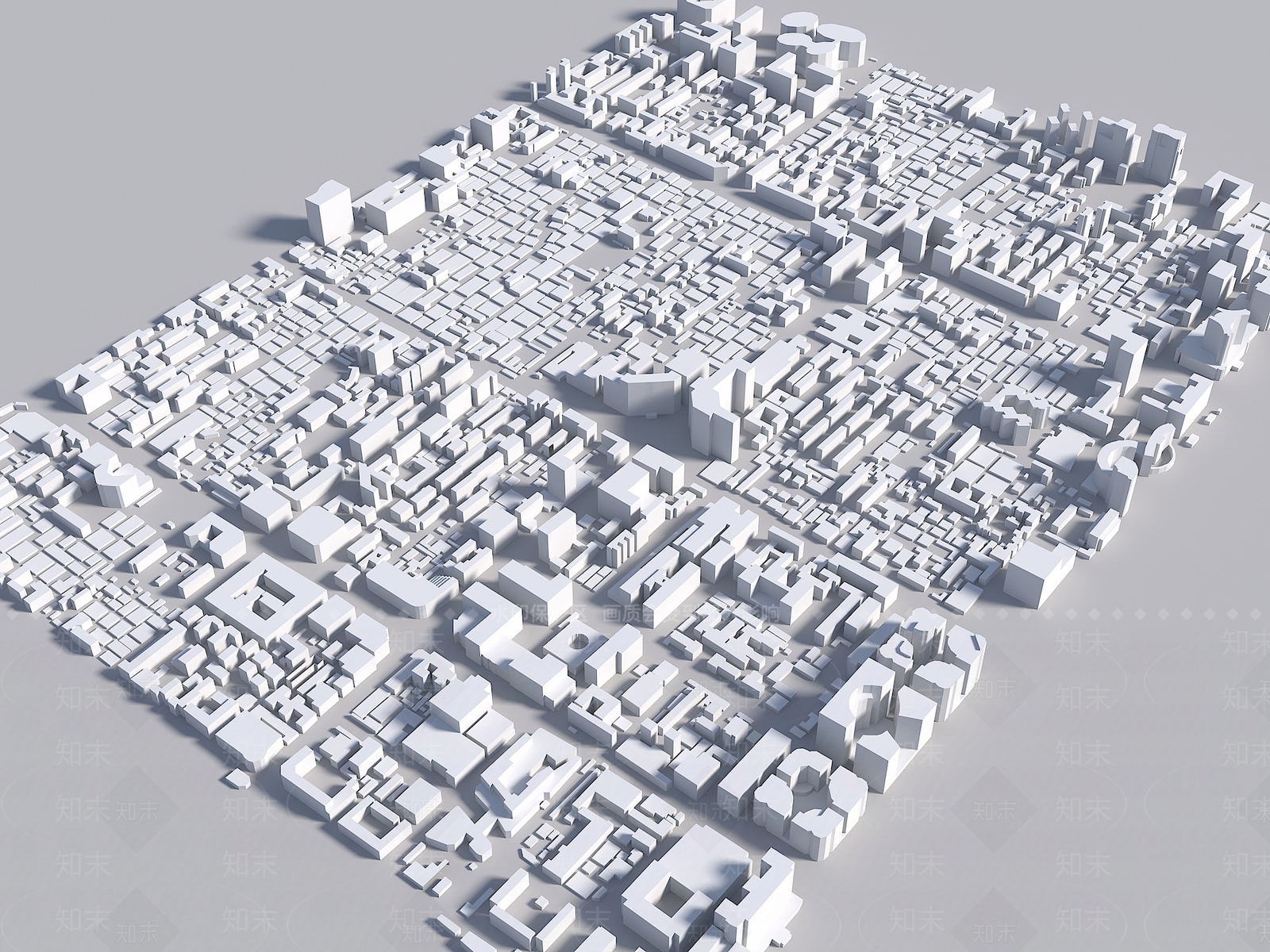 现代鸟瞰规划3D模型下载【ID:1183370110】