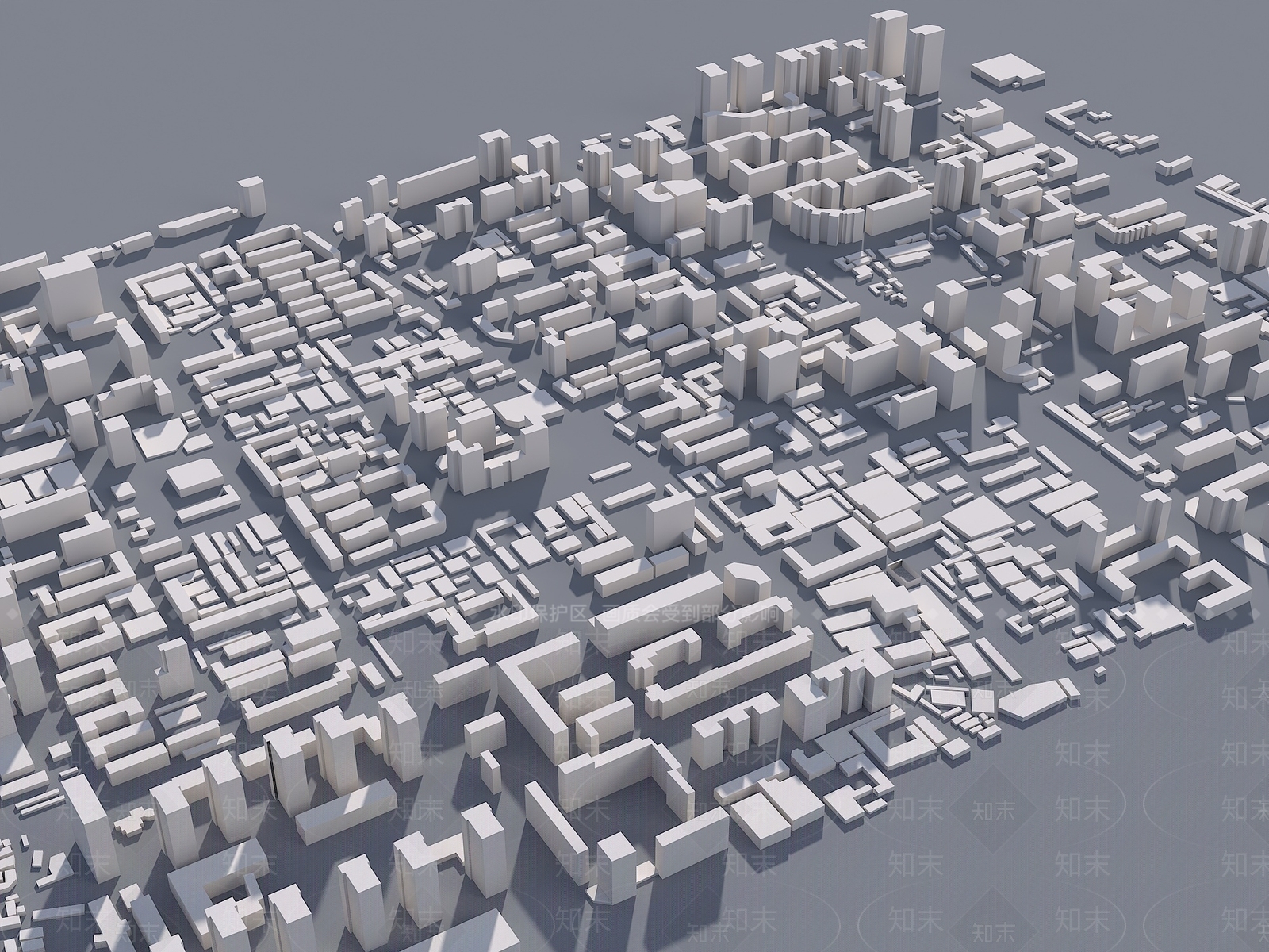 现代鸟瞰规划3D模型下载【ID:1183372139】