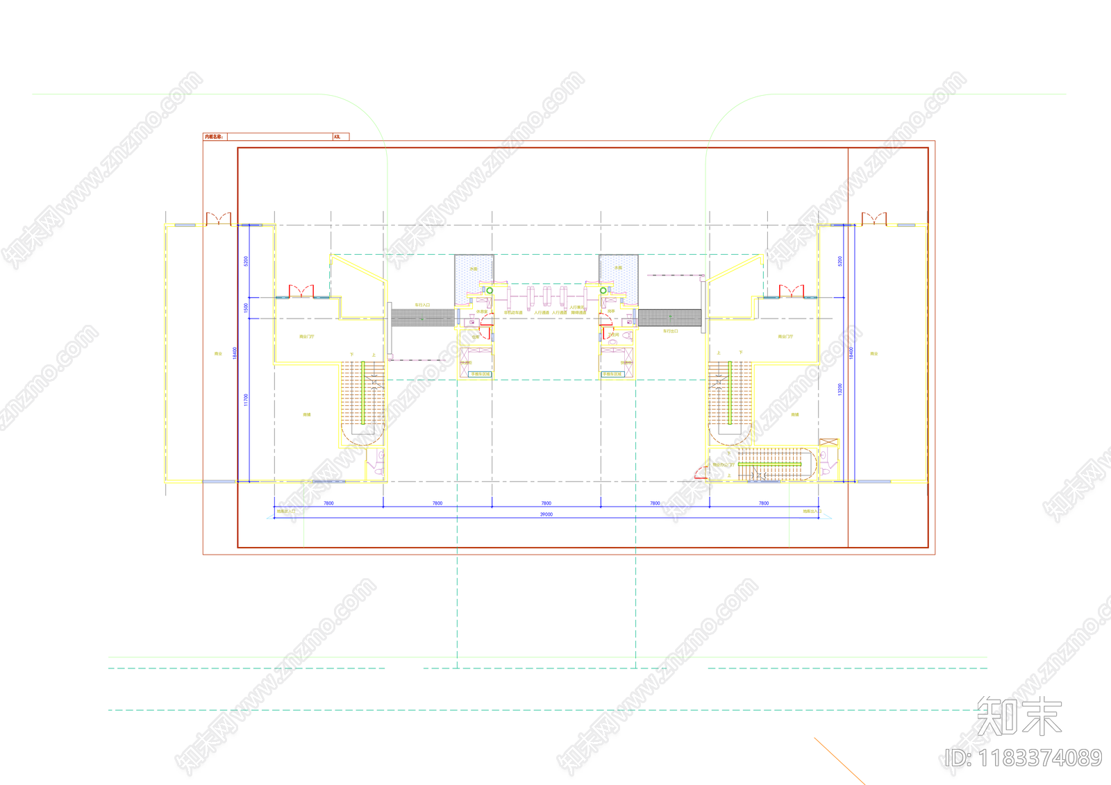 现代住宅楼建筑cad施工图下载【ID:1183374089】