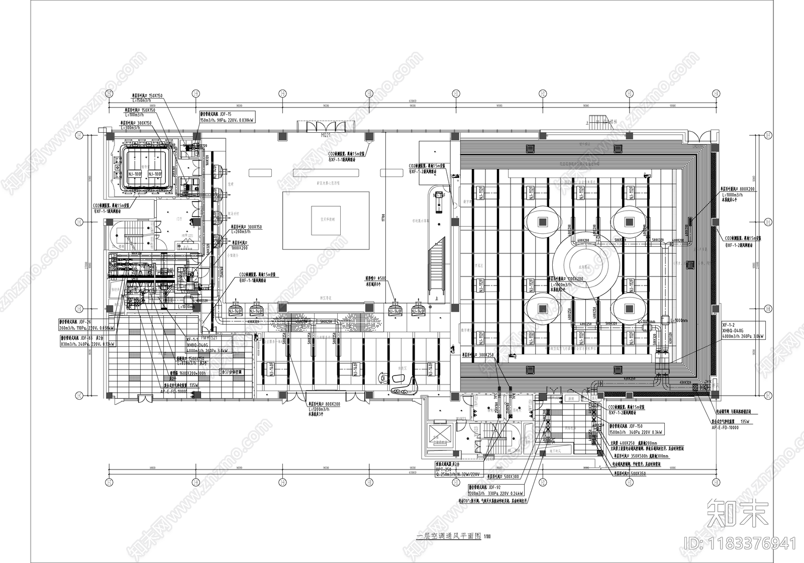 暖通图cad施工图下载【ID:1183376941】