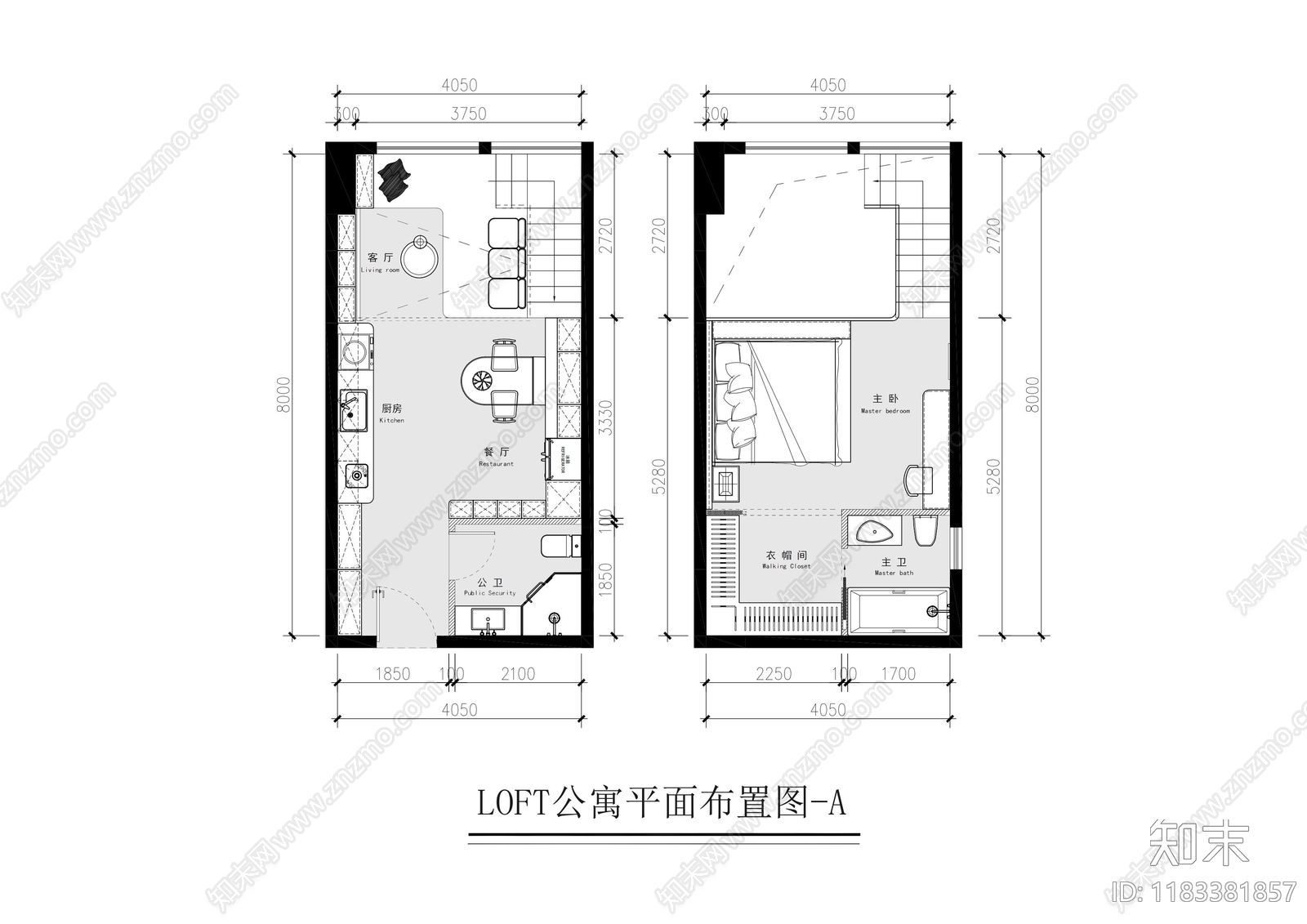 现代公寓cad施工图下载【ID:1183381857】