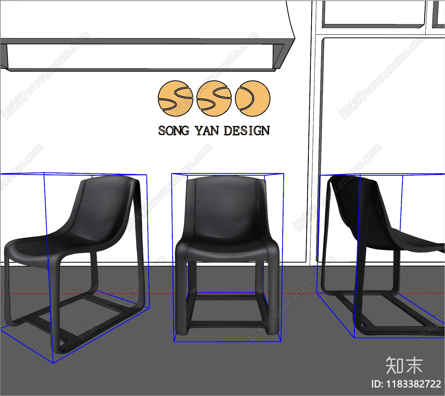 现代意式休闲椅SU模型下载【ID:1183382722】