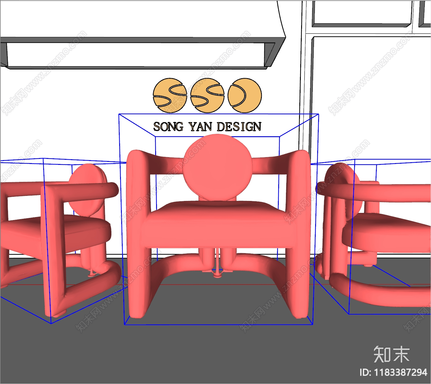 现代意式单人沙发SU模型下载【ID:1183387294】