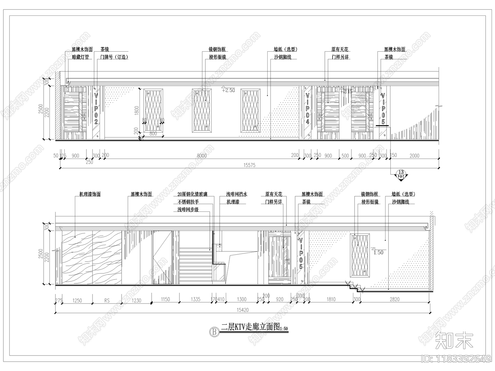 现代KTVcad施工图下载【ID:1183392649】