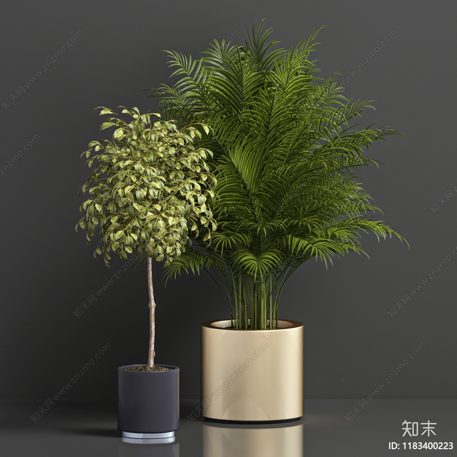 现代茶柜3D模型下载【ID:1183400223】