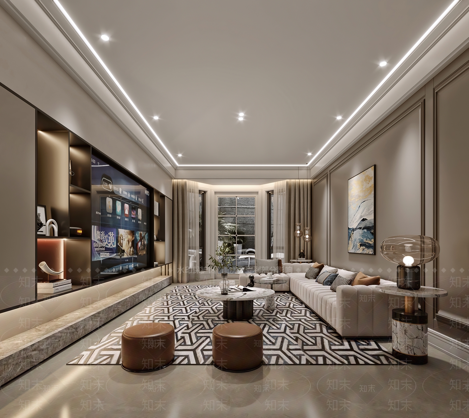 现代影音室3D模型下载【ID:1183406778】
