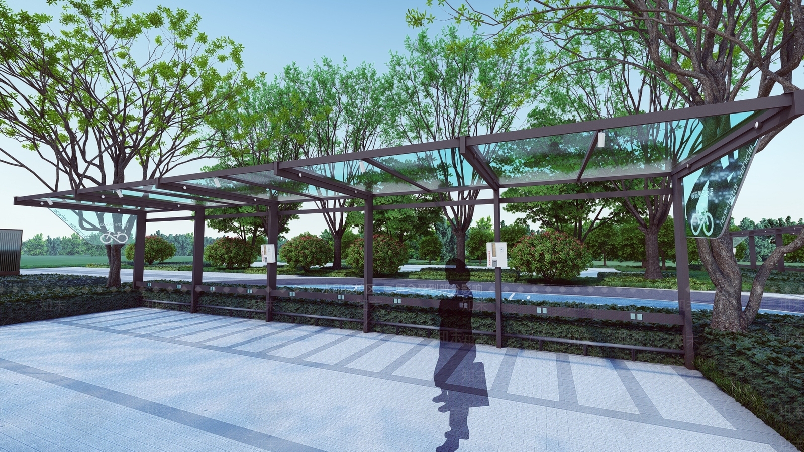 现代小区景观SU模型下载【ID:1183811412】