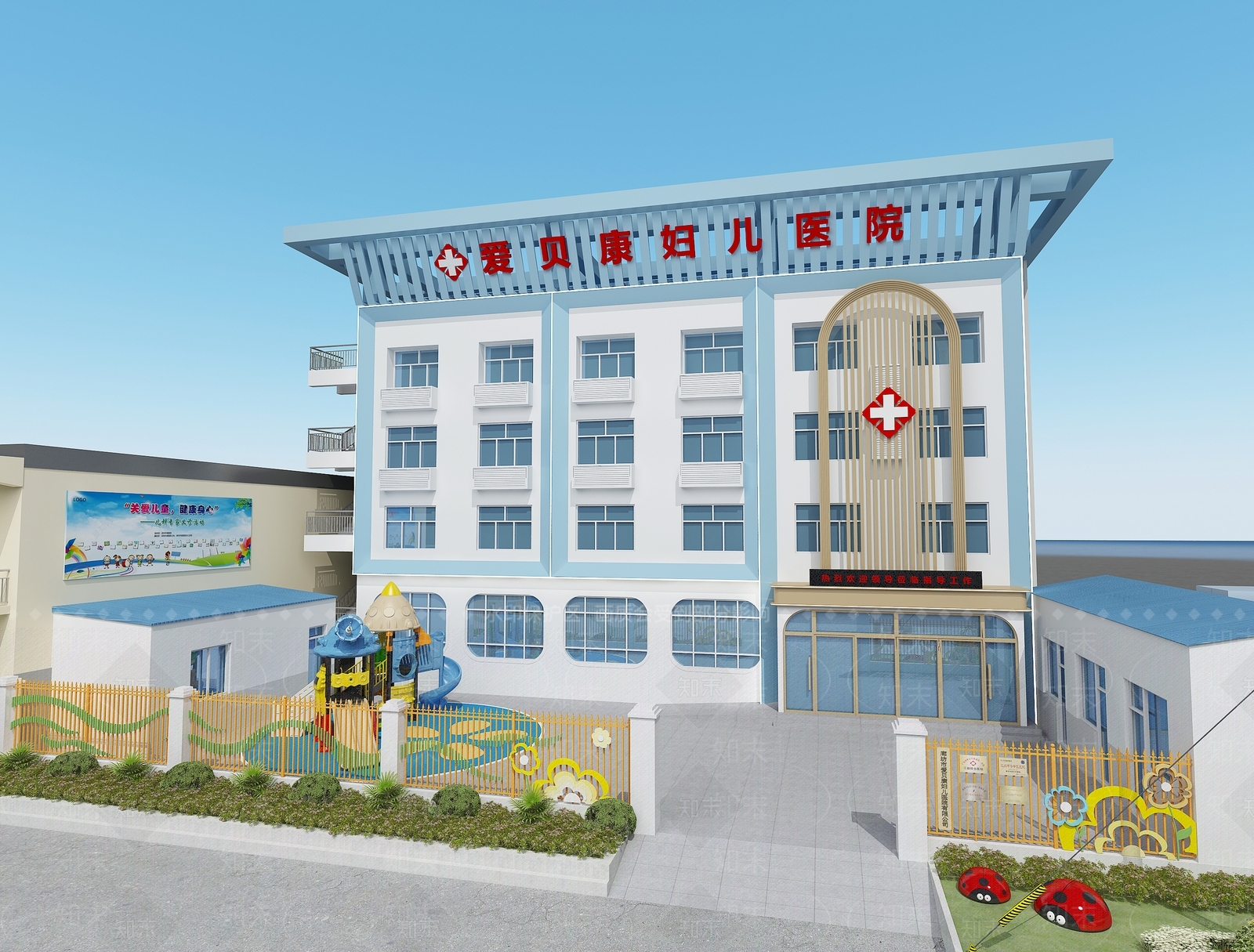 现代医院3D模型下载【ID:1183415801】