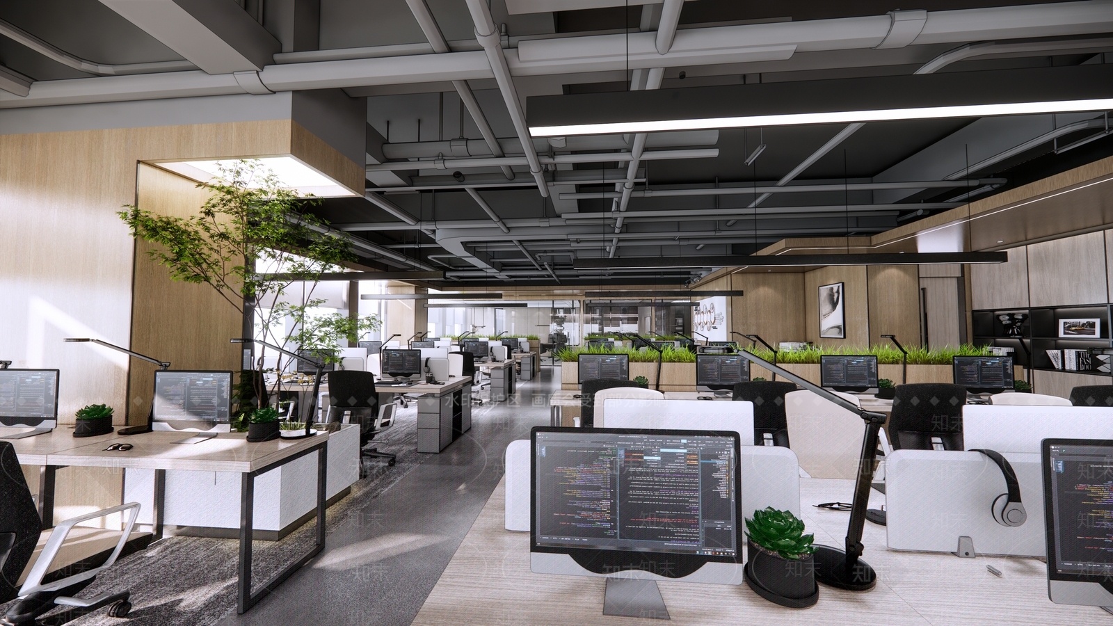 现代其他办公区域SU模型下载【ID:1183419776】