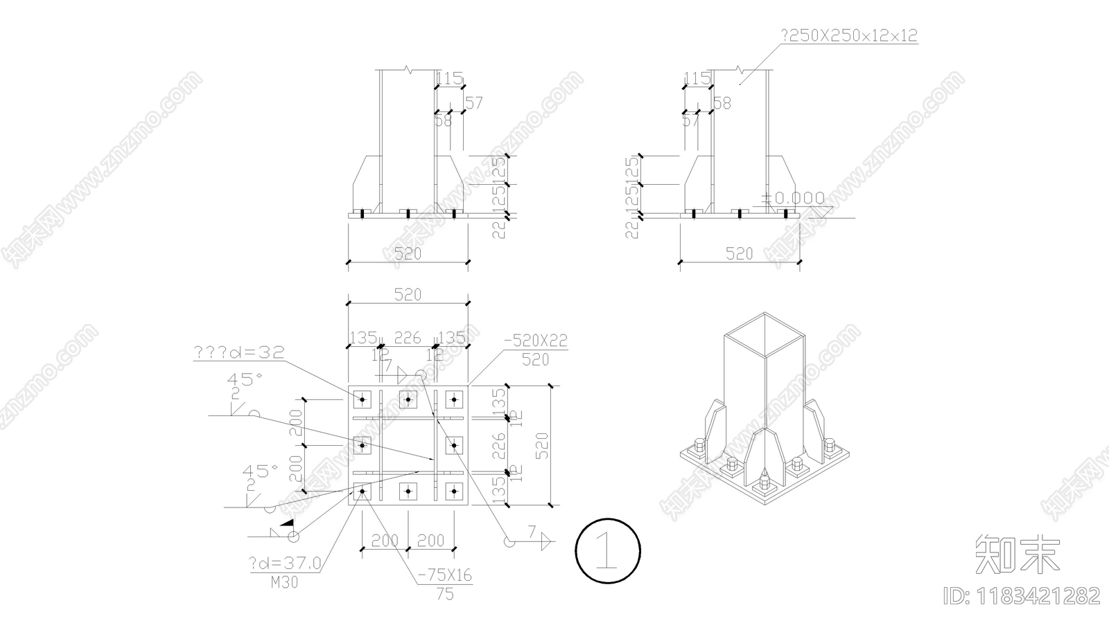 现代建筑工程节点cad施工图下载【ID:1183421282】