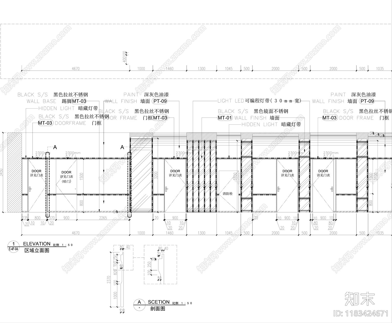 现代酒吧cad施工图下载【ID:1183424671】