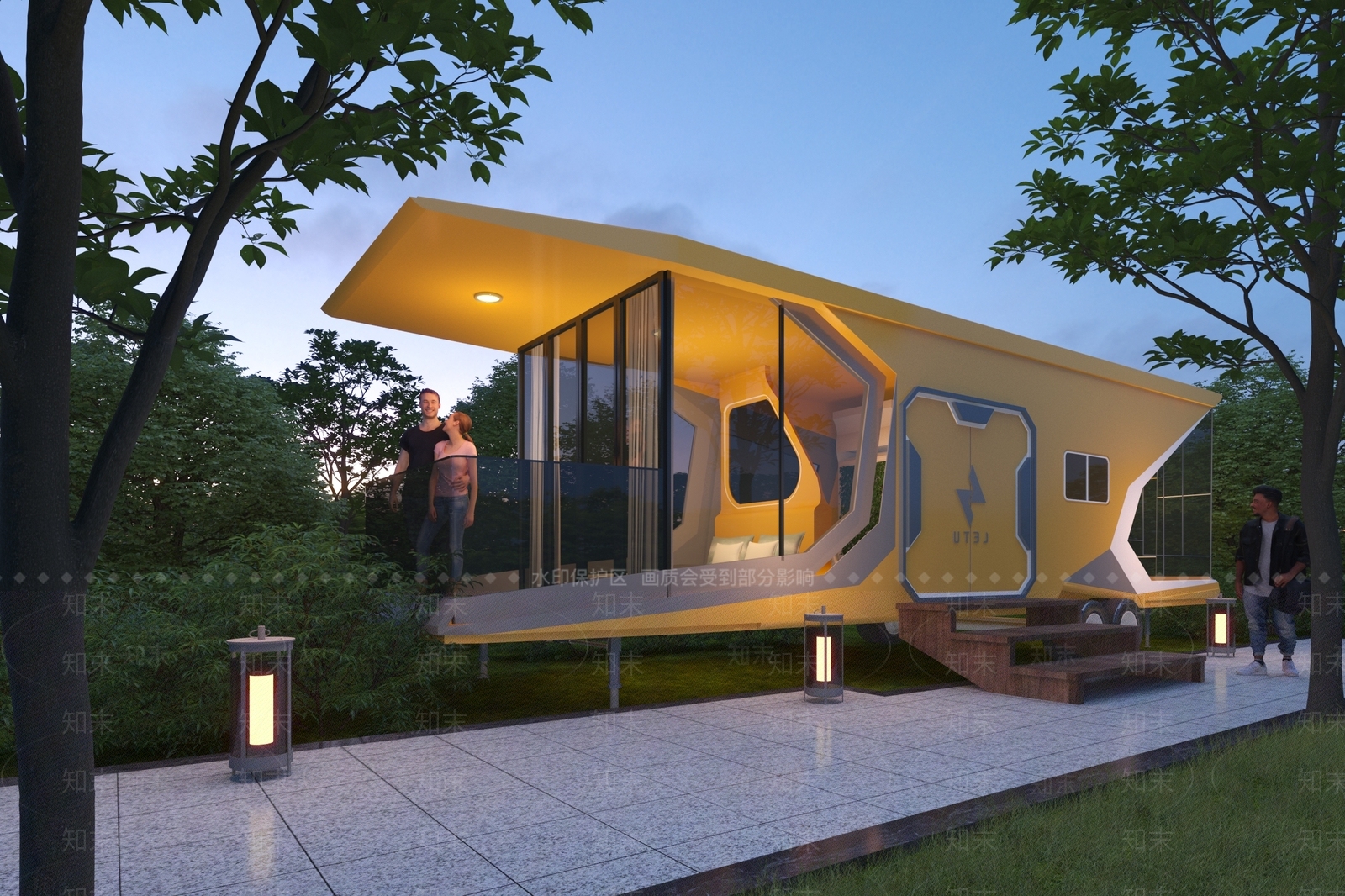 现代艺术风格建筑3D模型下载【ID:1183454111】