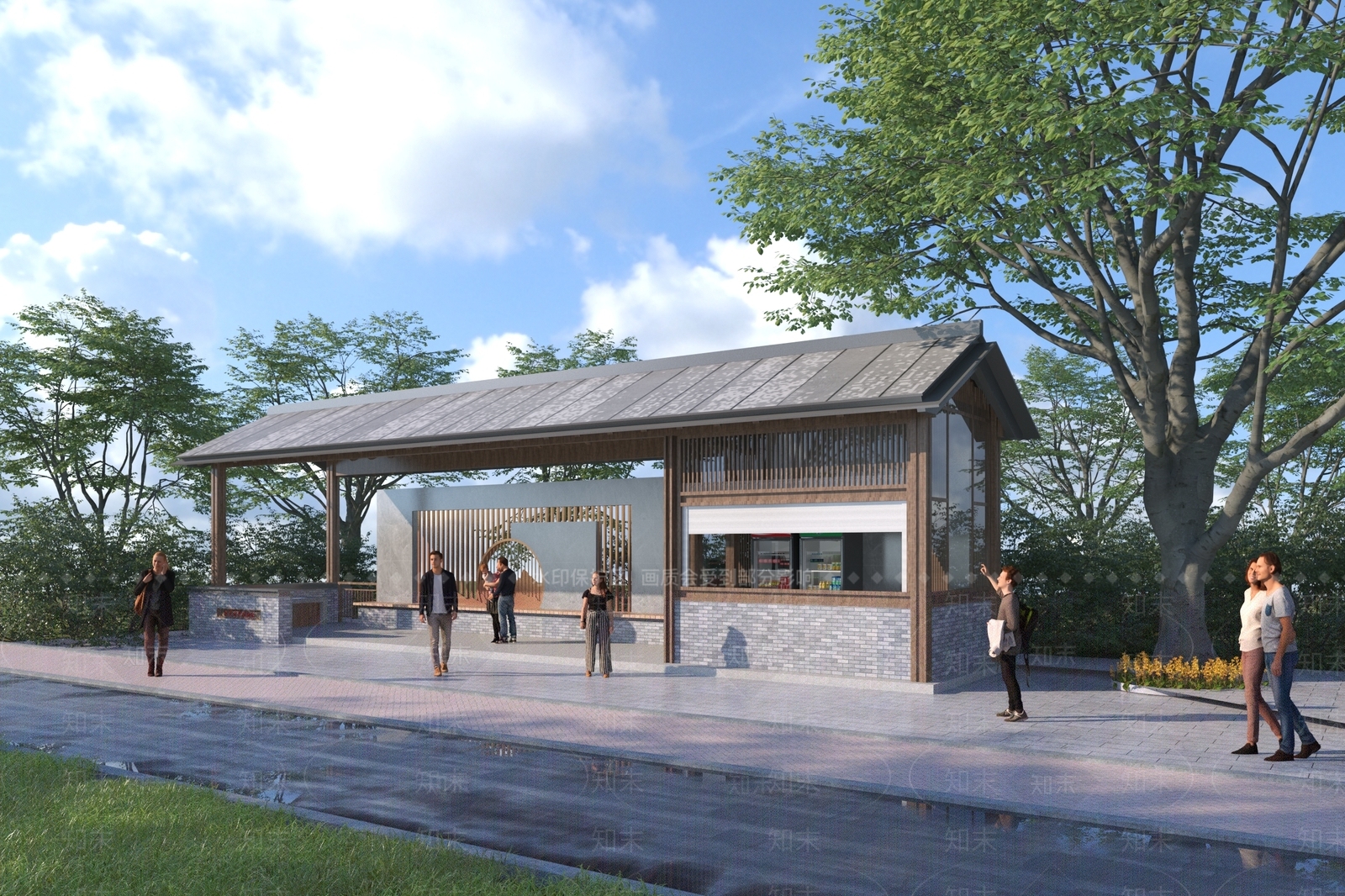 现代艺术风格建筑3D模型下载【ID:1183455207】