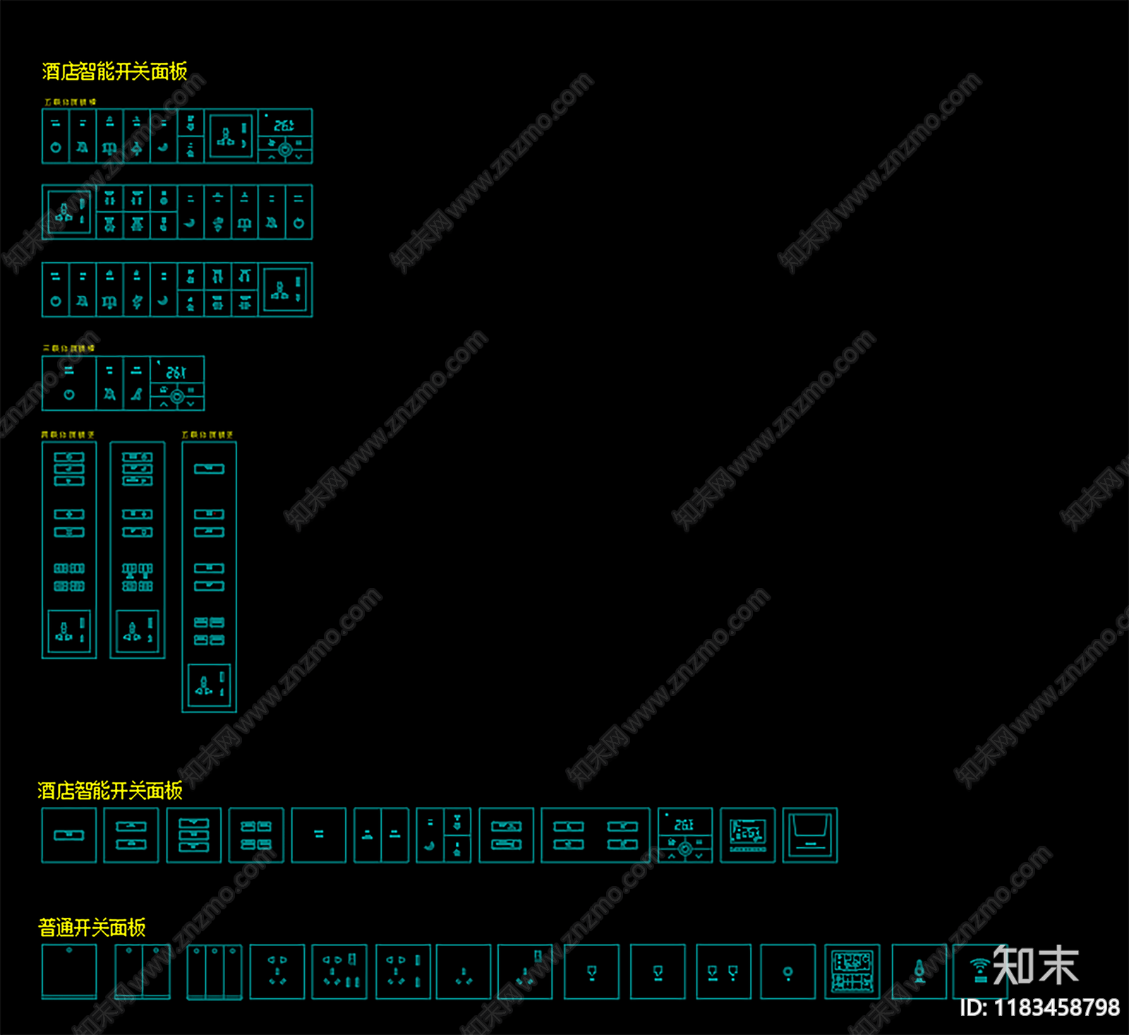 现代轻奢其他图库cad施工图下载【ID:1183458798】