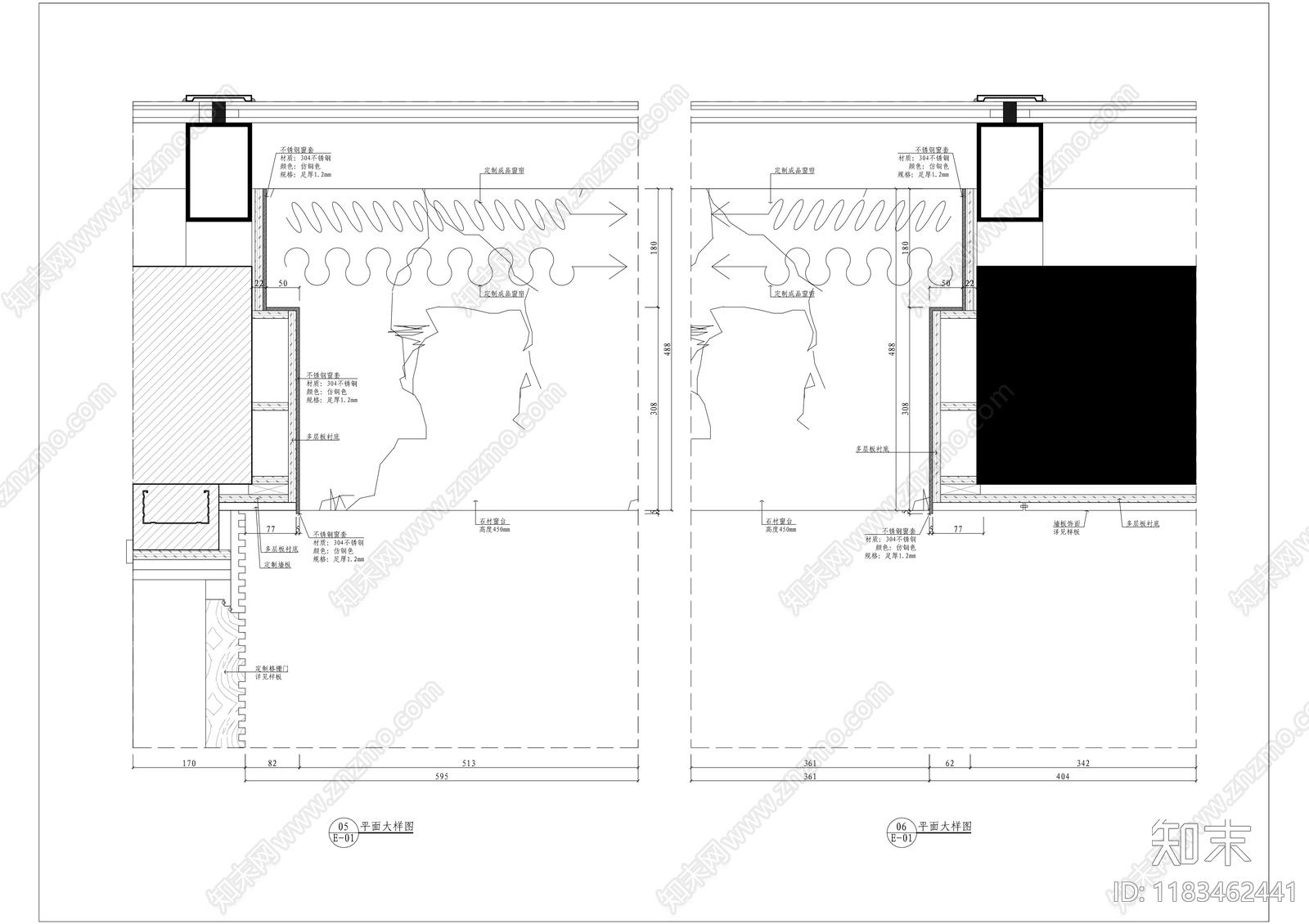 其他家装空间cad施工图下载【ID:1183462441】