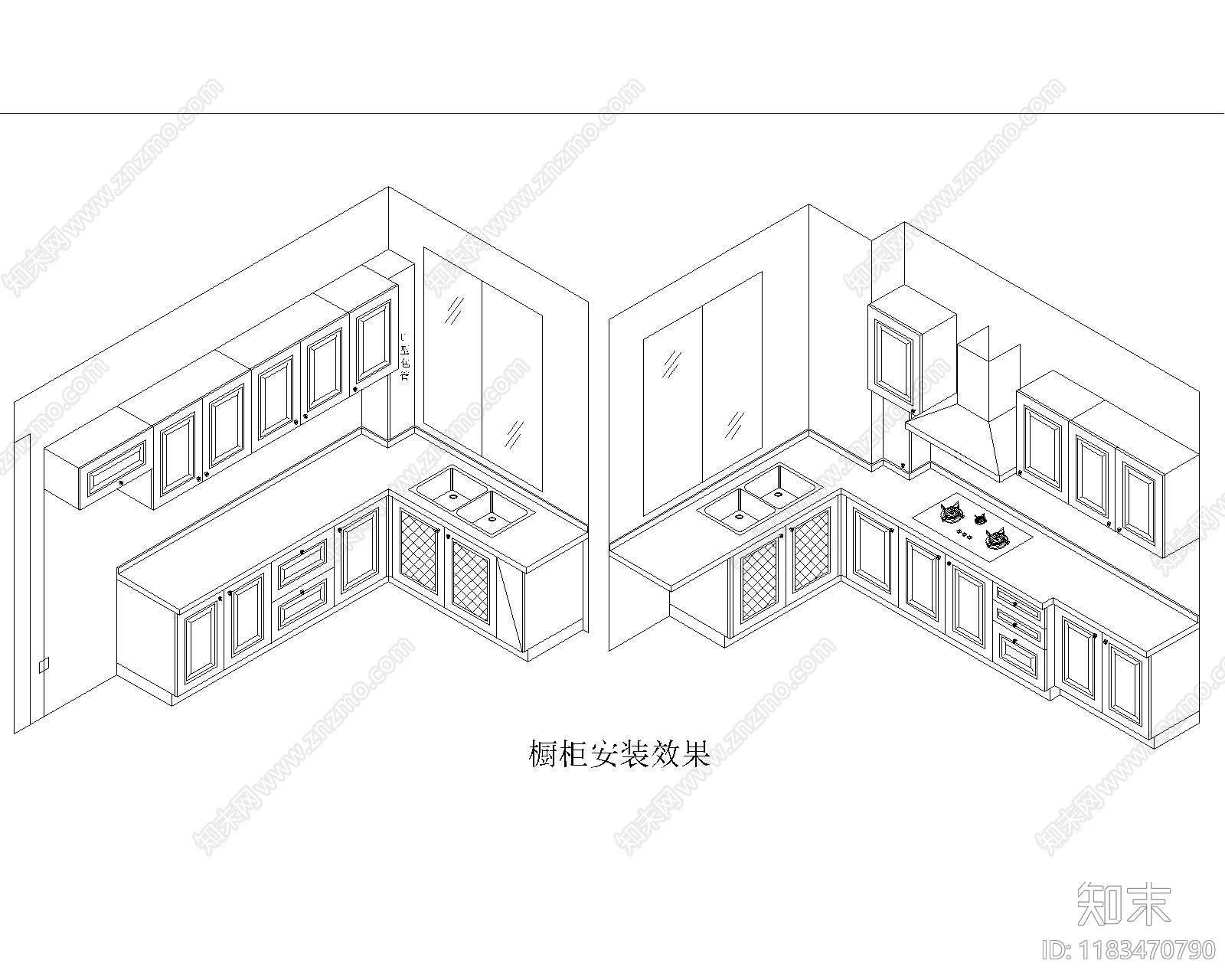 简欧综合家具图库施工图下载【ID:1183470790】