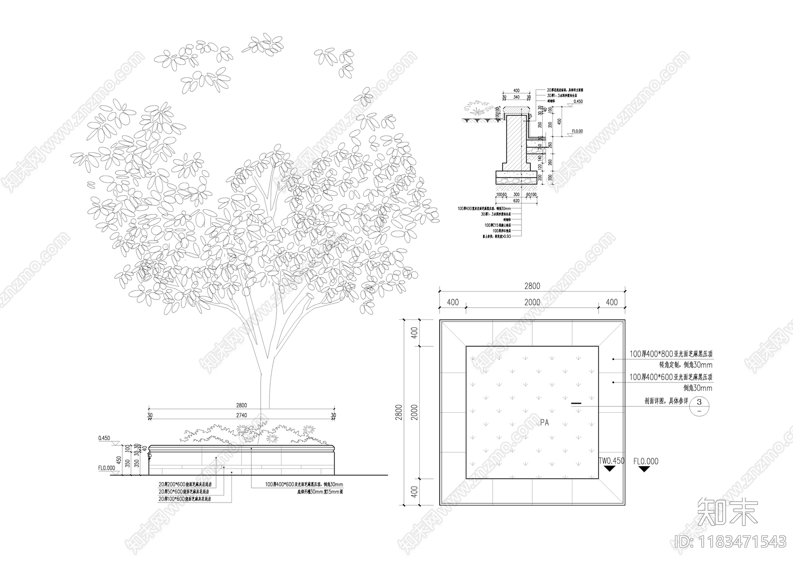 现代树池施工图下载【ID:1183471543】