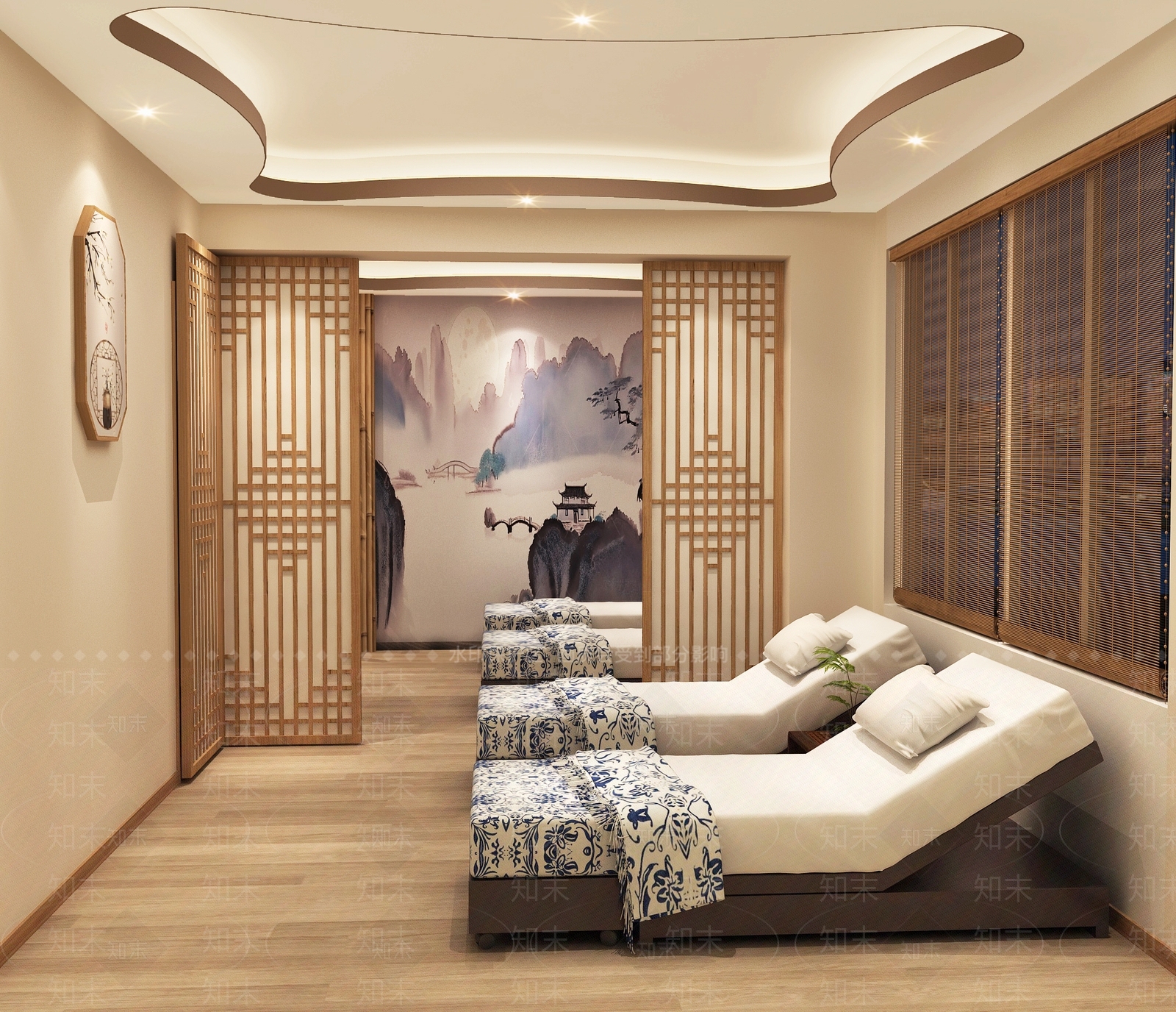新中式足浴店3D模型下载【ID:1183473367】