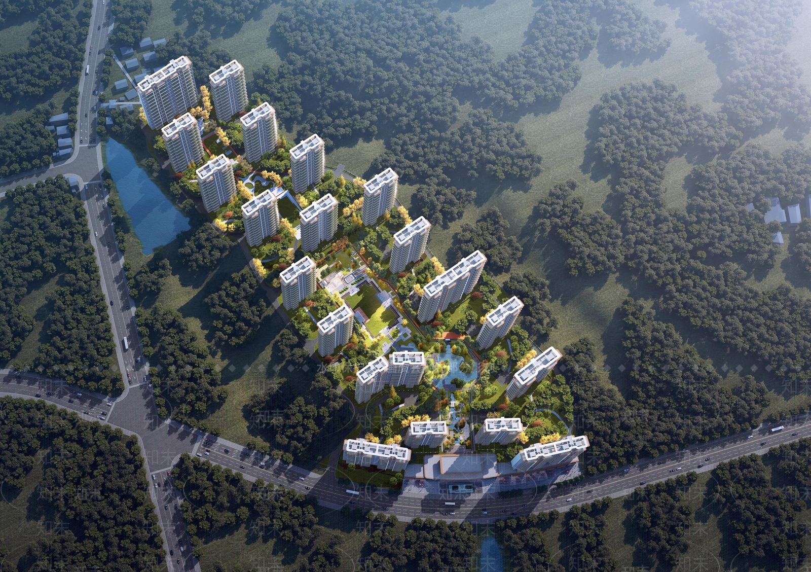 现代高层住宅SU模型下载【ID:1183547158】