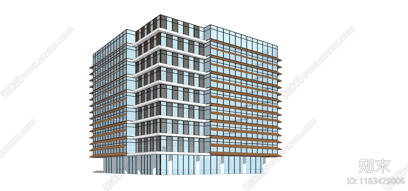 现代办公楼SU模型下载【ID:1183479006】