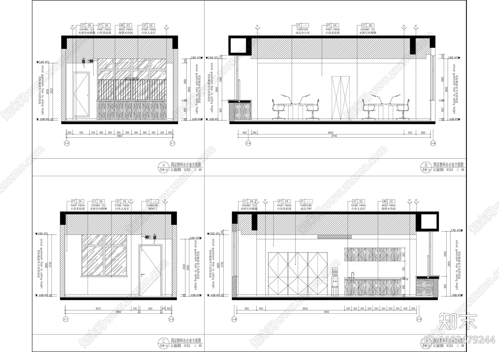 现代学校cad施工图下载【ID:1183479244】