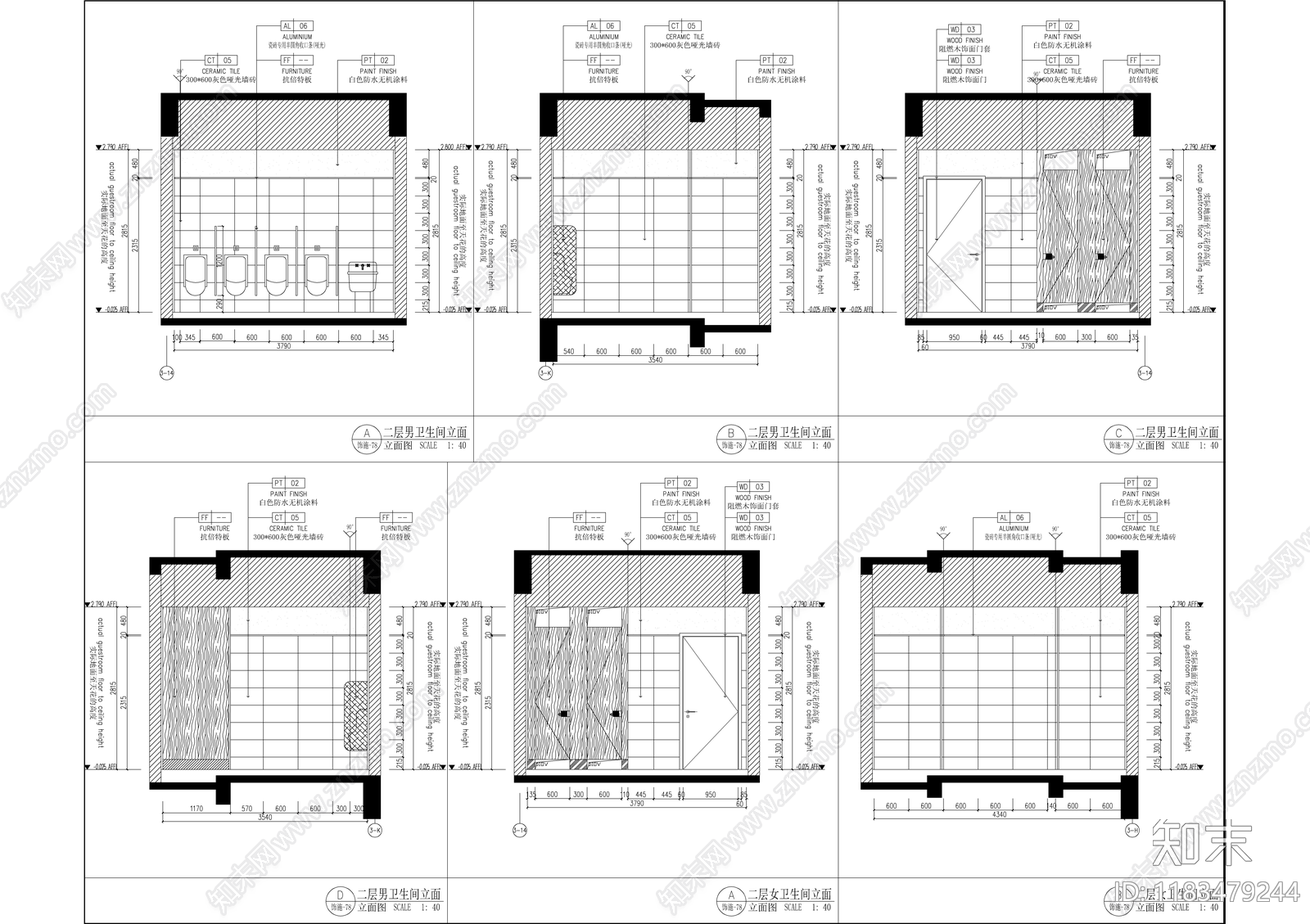 现代学校cad施工图下载【ID:1183479244】