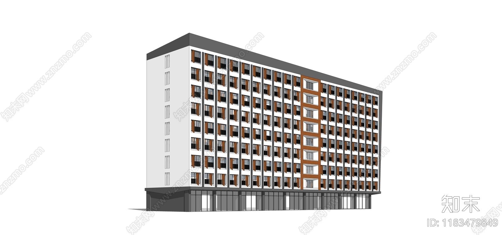 现代学校建筑SU模型下载【ID:1183479849】