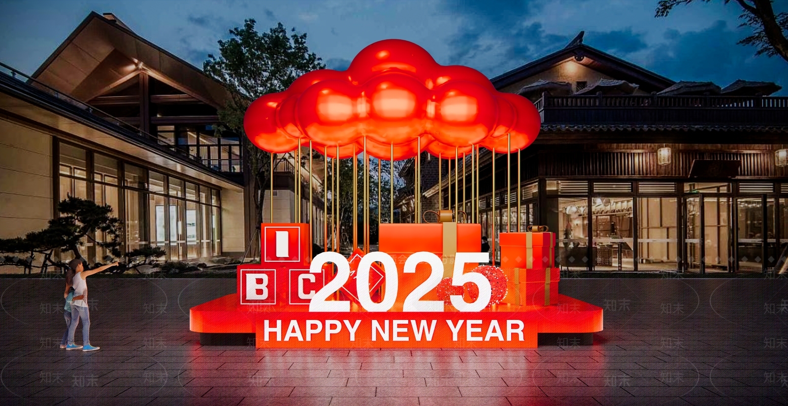 新中式美陈3D模型下载【ID:1183480419】