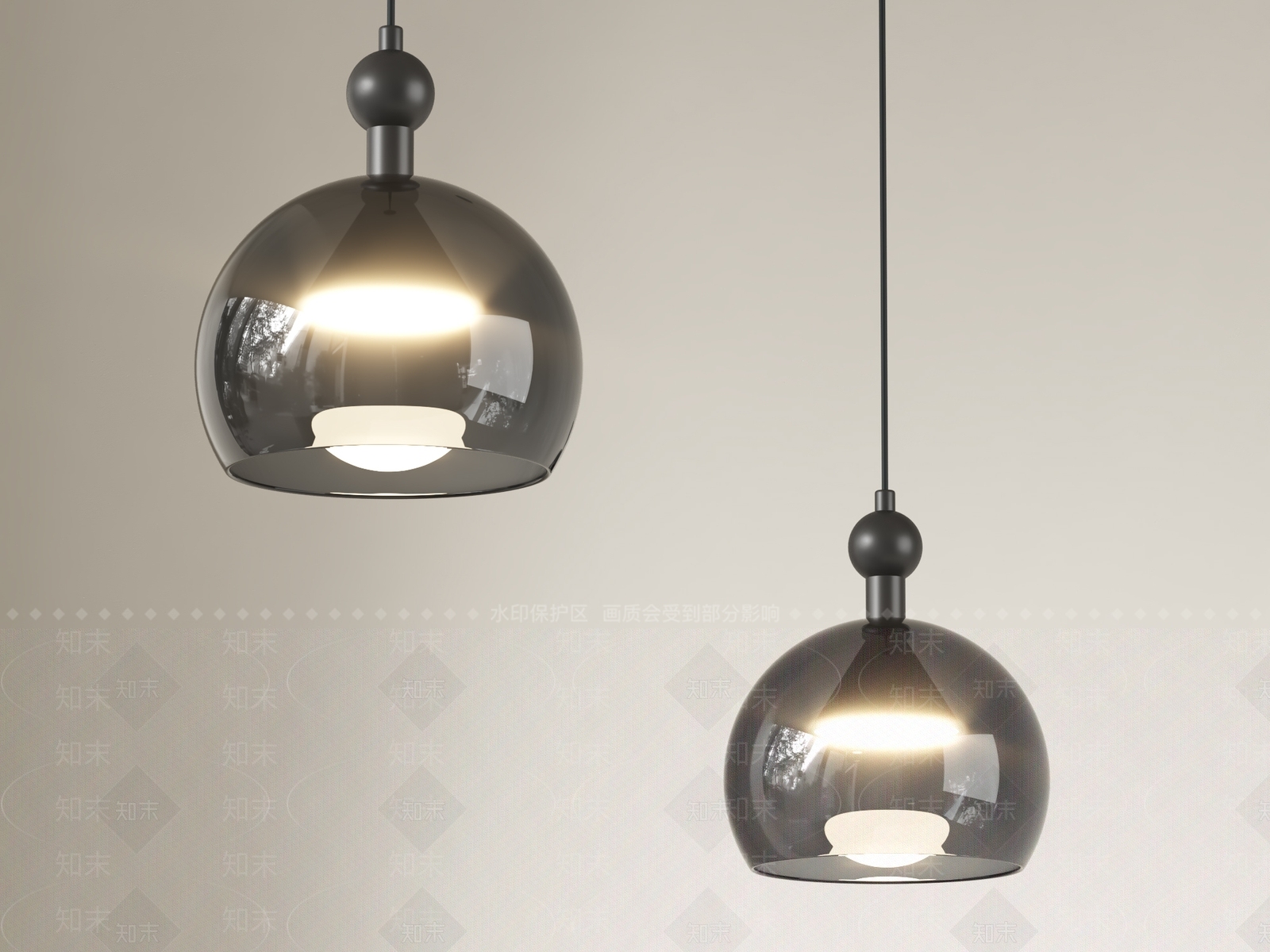 意式北欧吊灯3D模型下载【ID:1183492877】