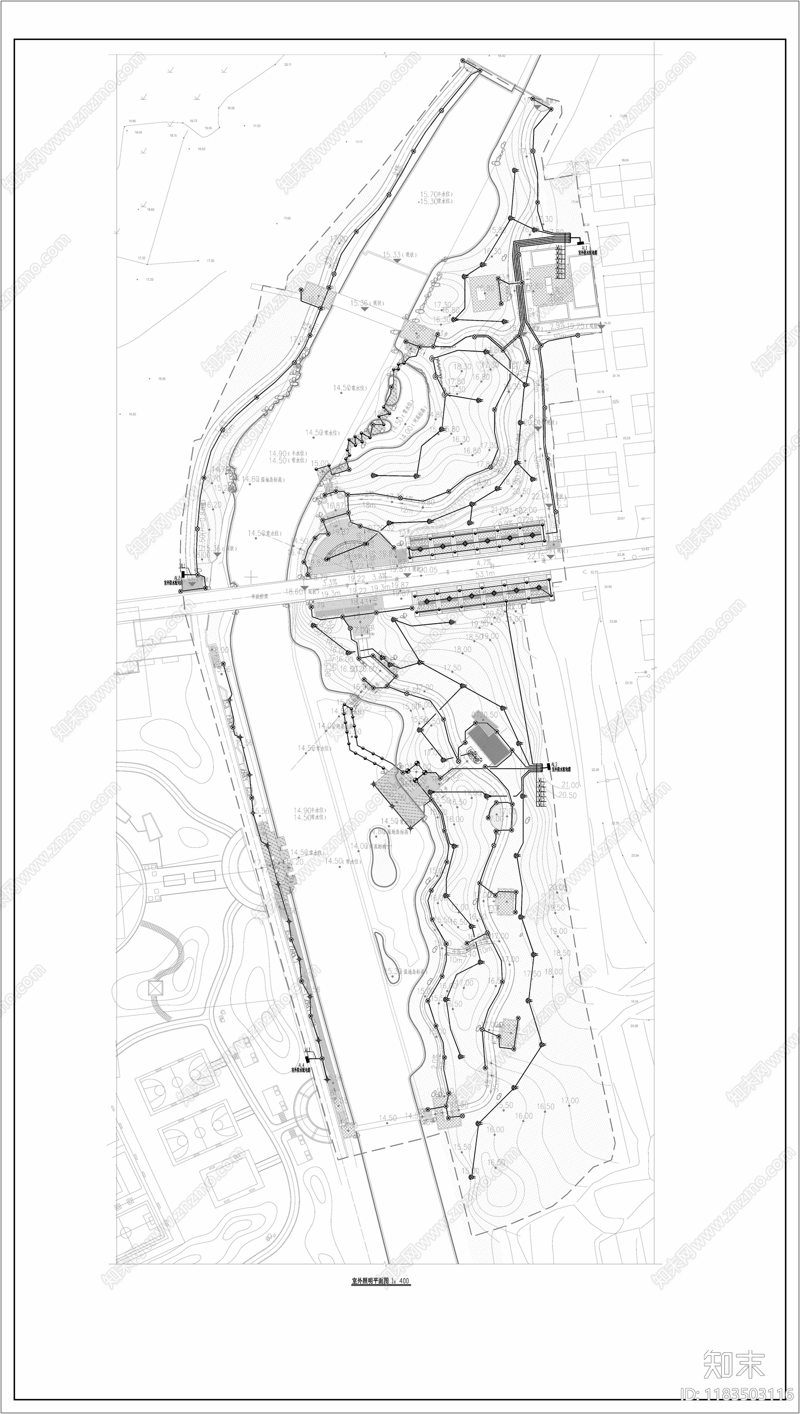 现代公园景观cad施工图下载【ID:1183503116】