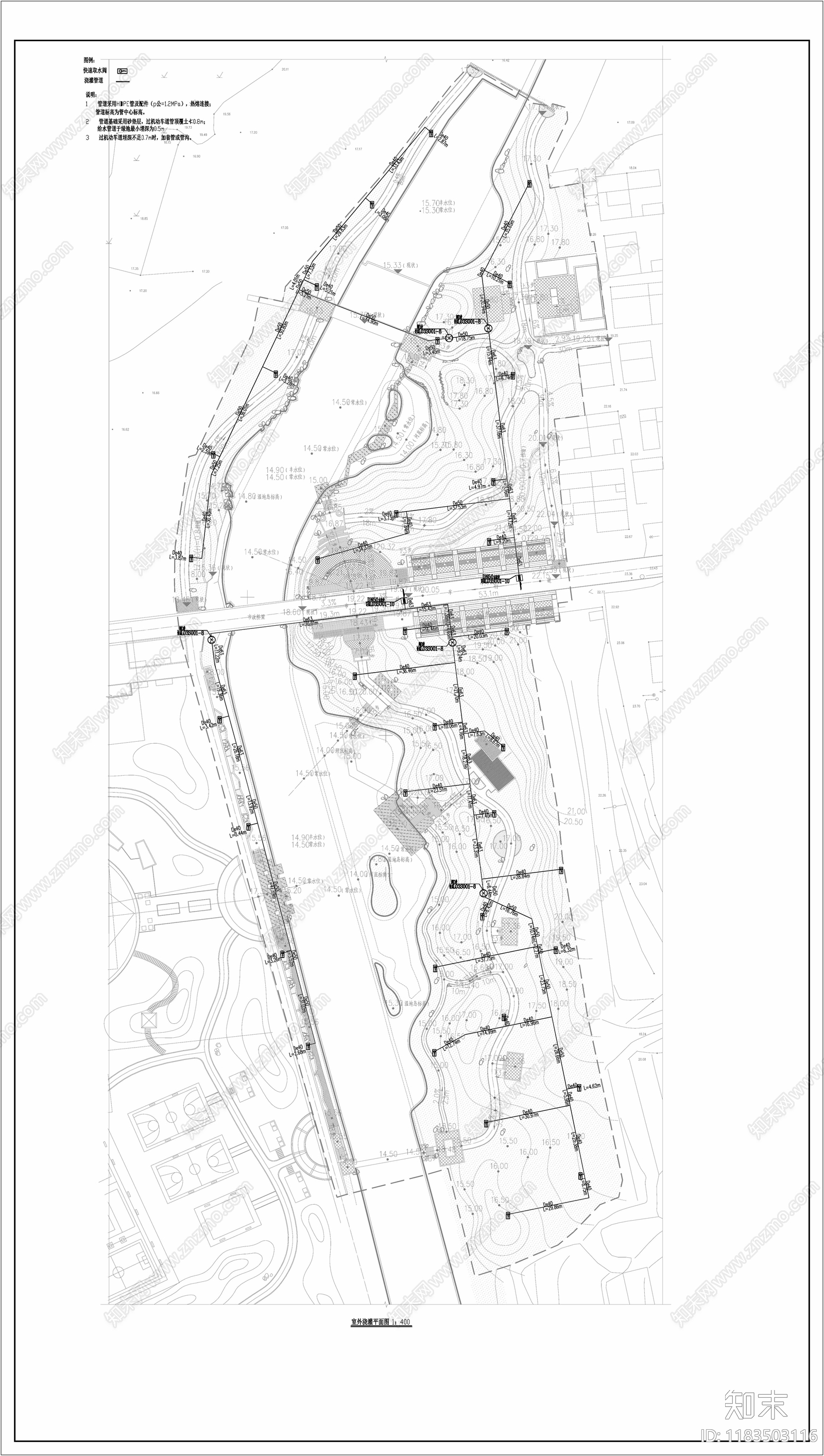 现代公园景观cad施工图下载【ID:1183503116】