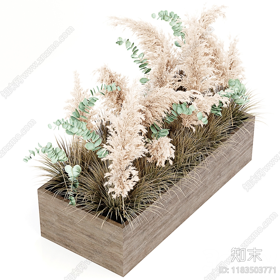 现代植物盆栽3D模型下载【ID:1183503771】