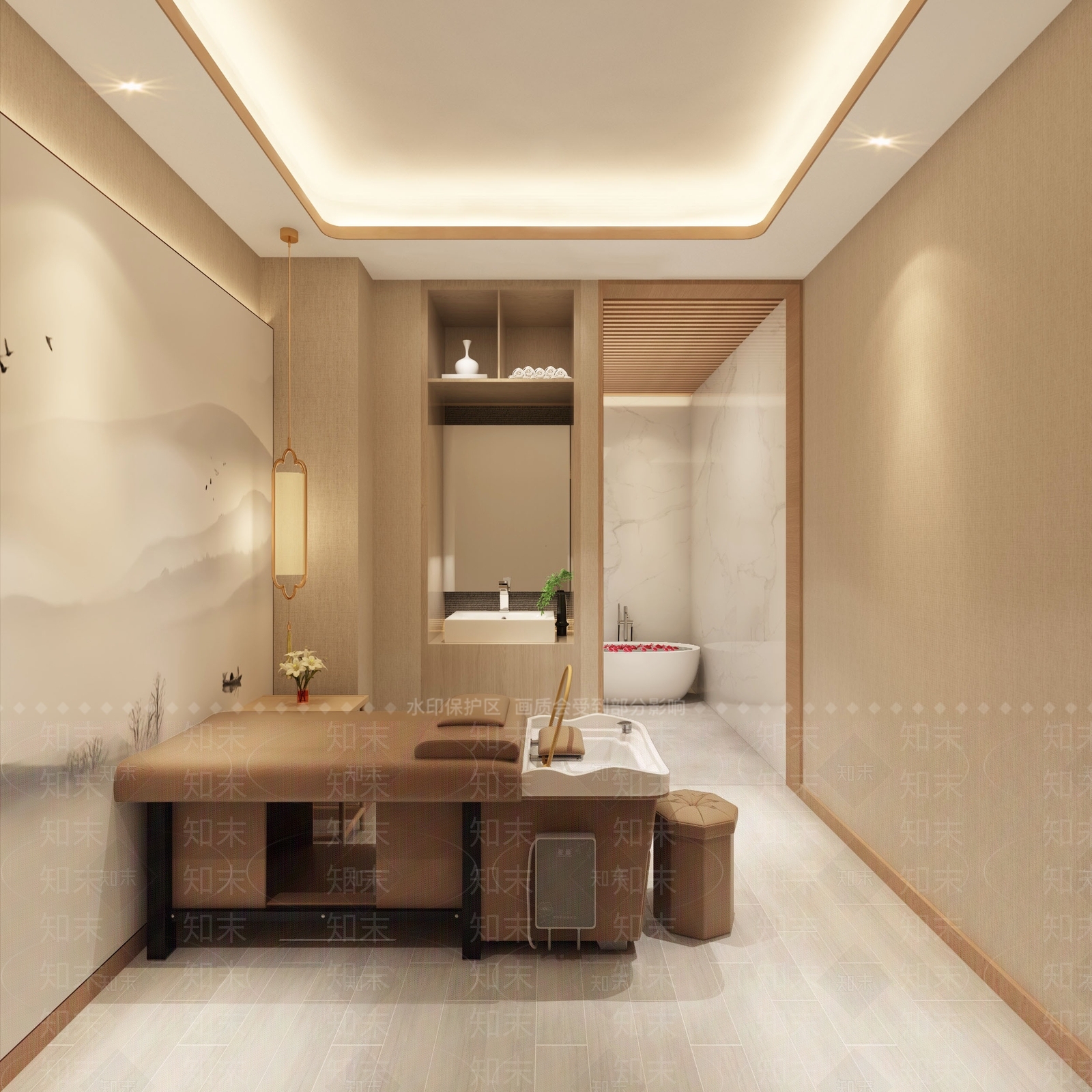 新中式足浴店3D模型下载【ID:1183513522】