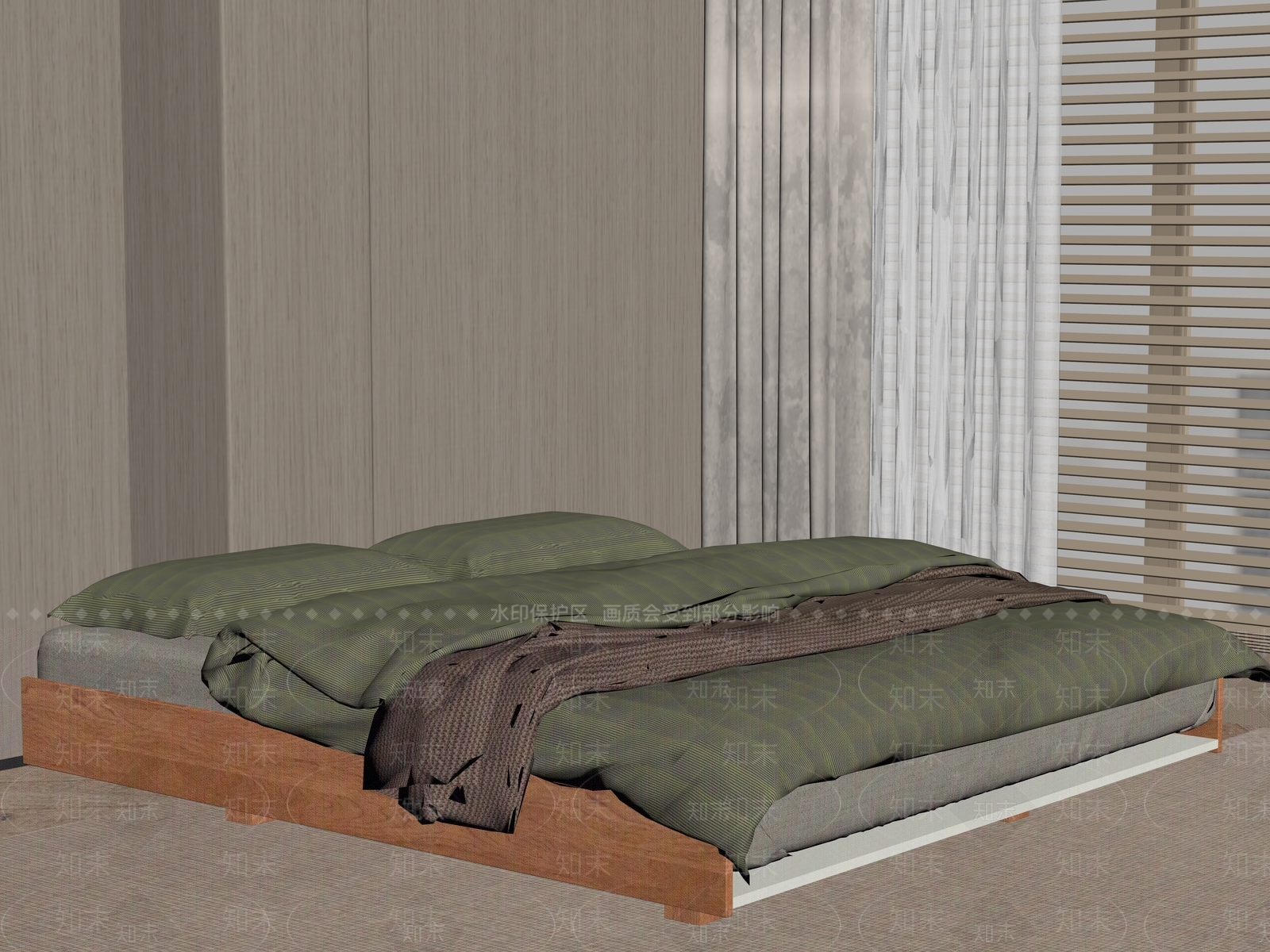 现代其他床具SU模型下载【ID:1183514195】