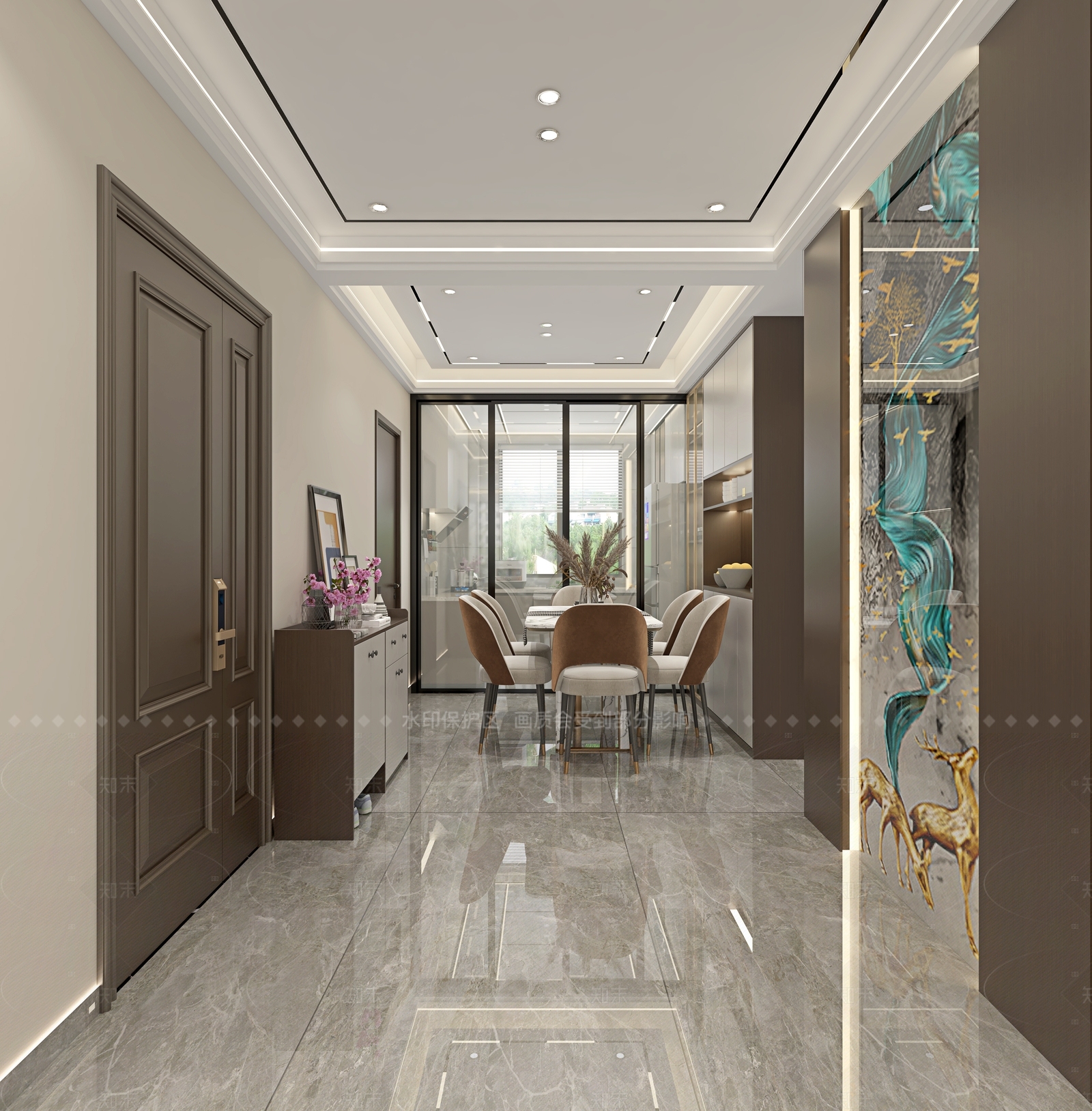 现代玄关3D模型下载【ID:1214987092】