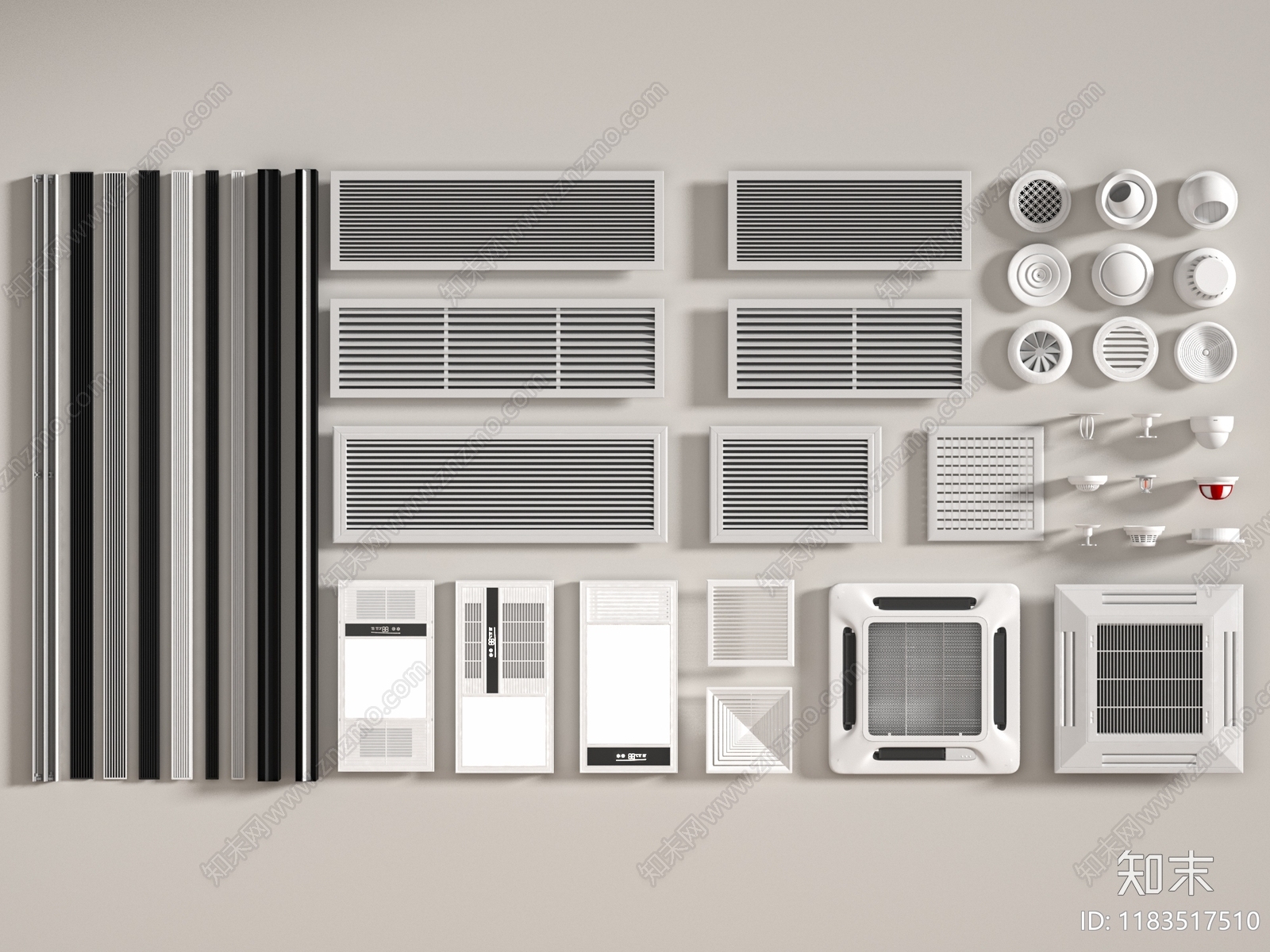 空调出风口3D模型下载【ID:1183517510】
