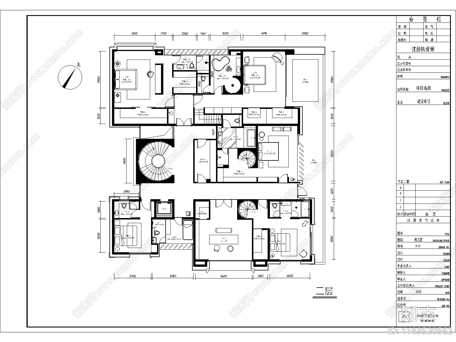 建筑平面图cad施工图下载【ID:1183520562】