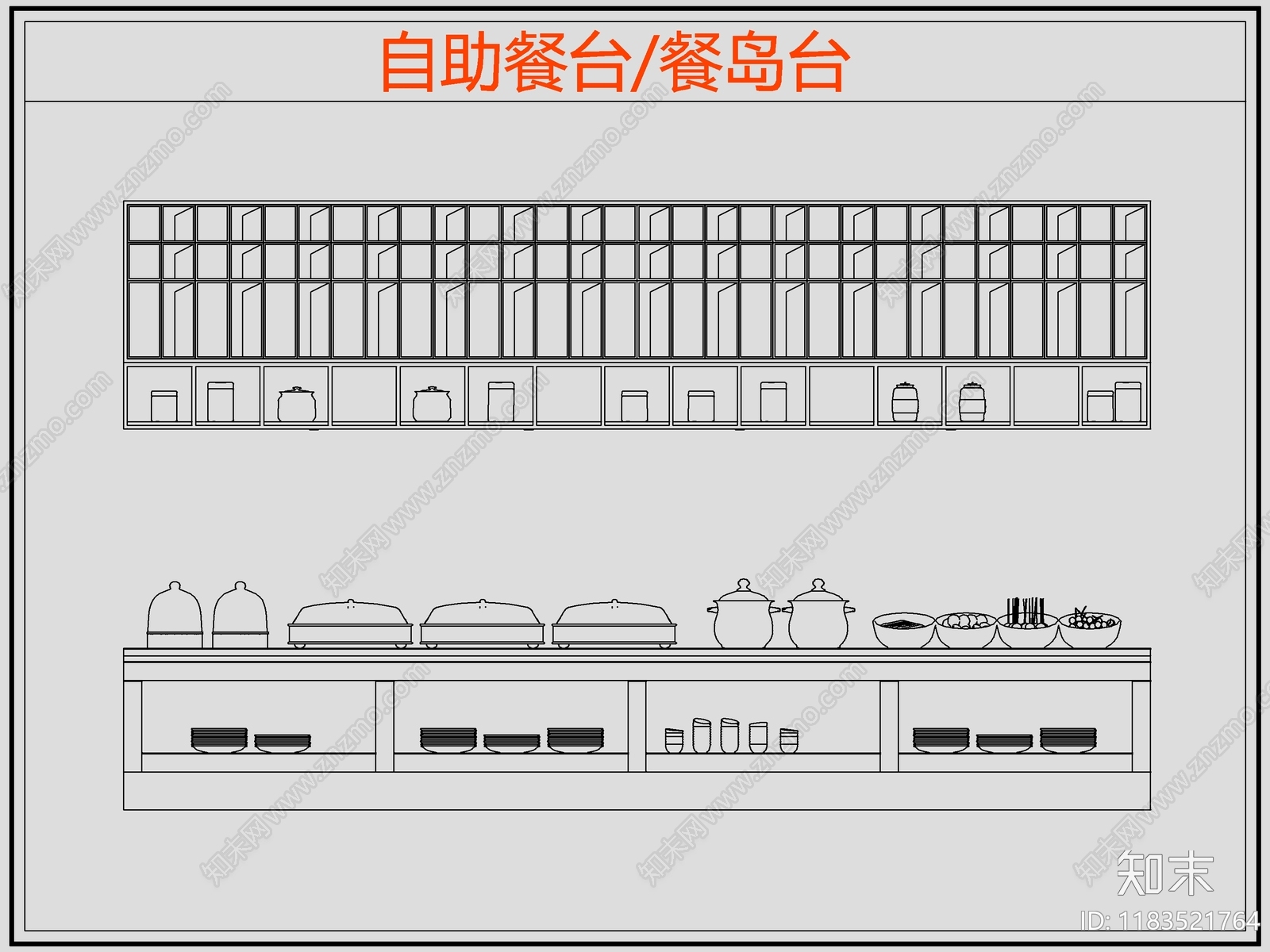 现代桌椅cad施工图下载【ID:1183521764】