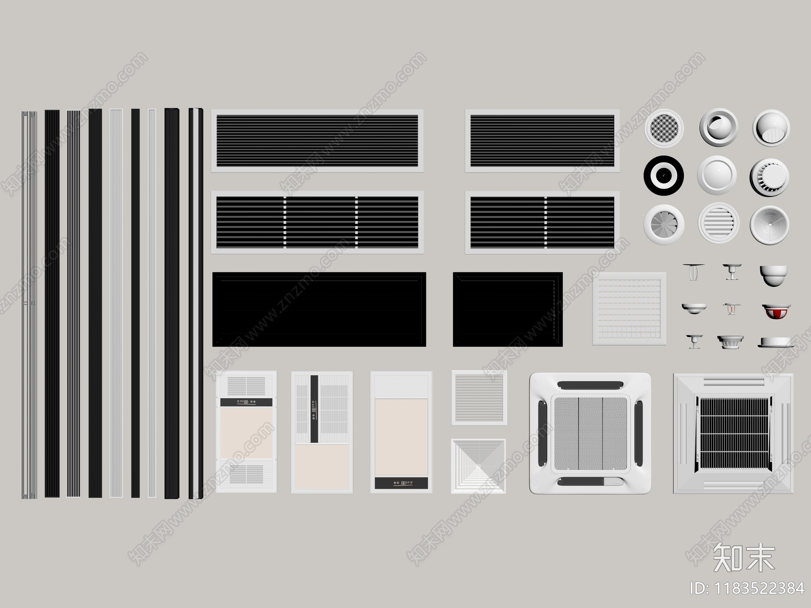 空调出风口SU模型下载【ID:1183522384】