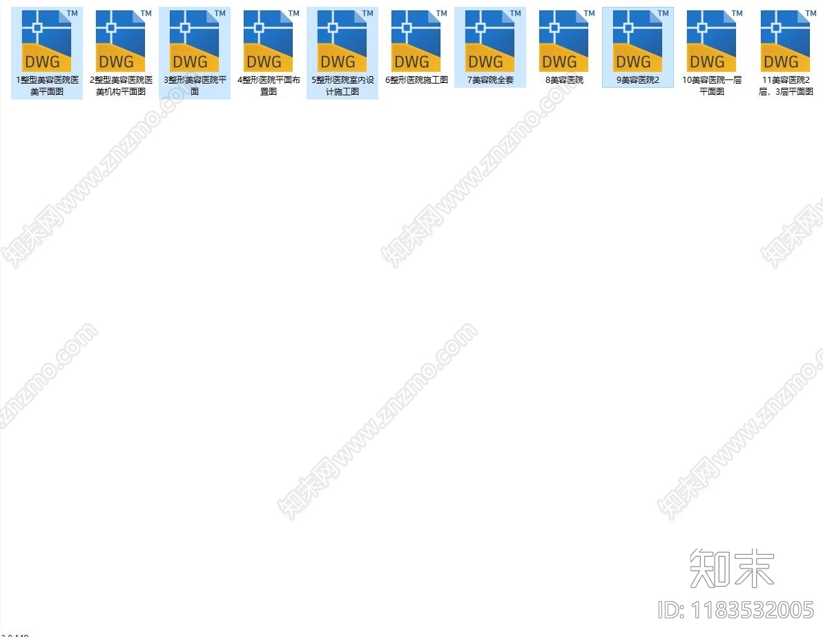 现代医院cad施工图下载【ID:1183532005】