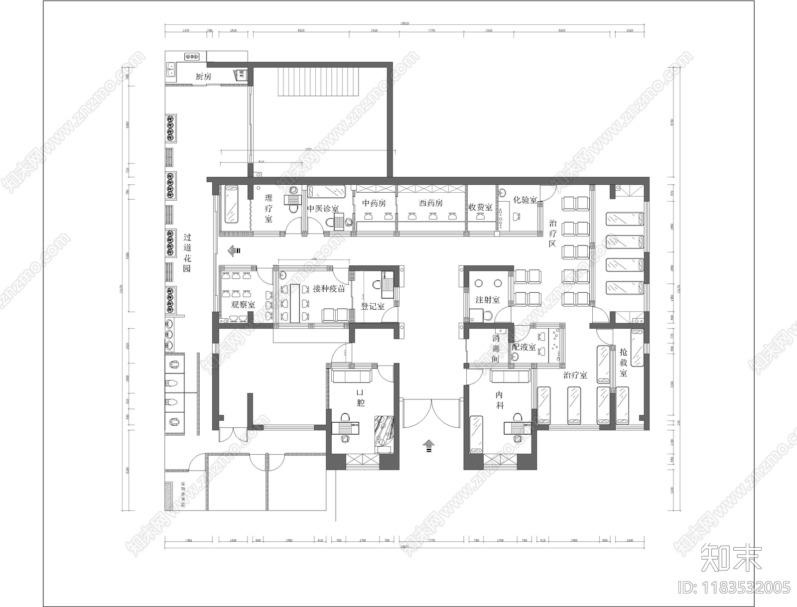 现代医院cad施工图下载【ID:1183532005】