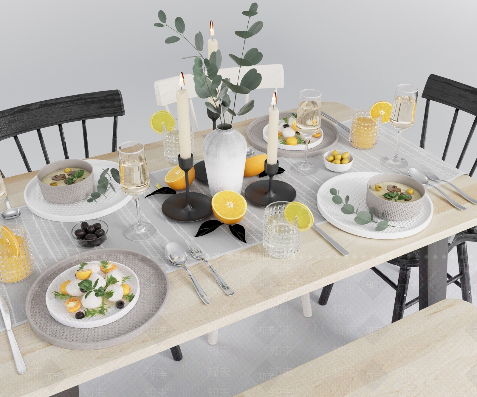 餐具SU模型下载【ID:1183537682】